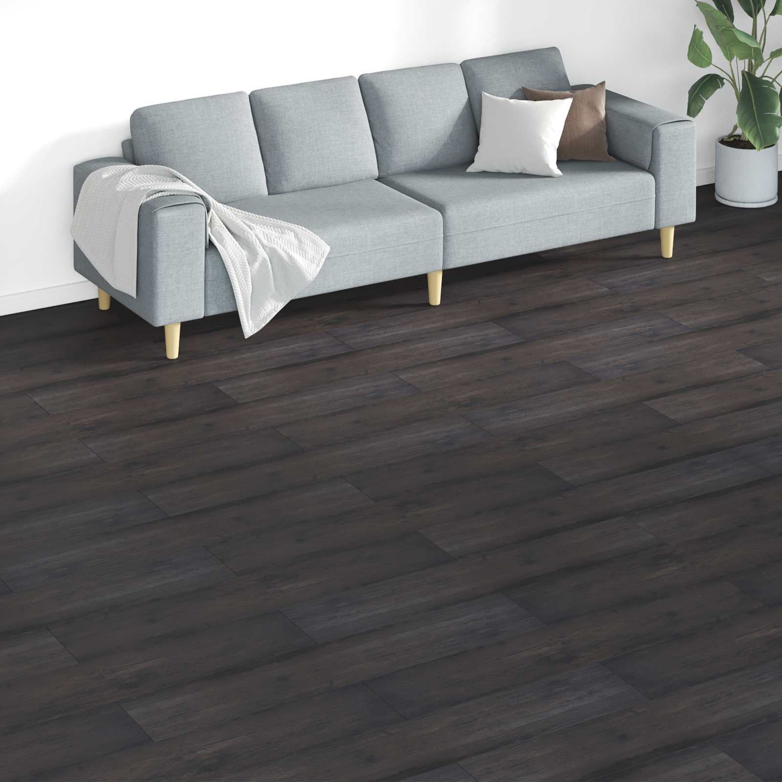 vidaXL Bodenplanken 18 pcs Dunkelgrau 5,26 m² PVC