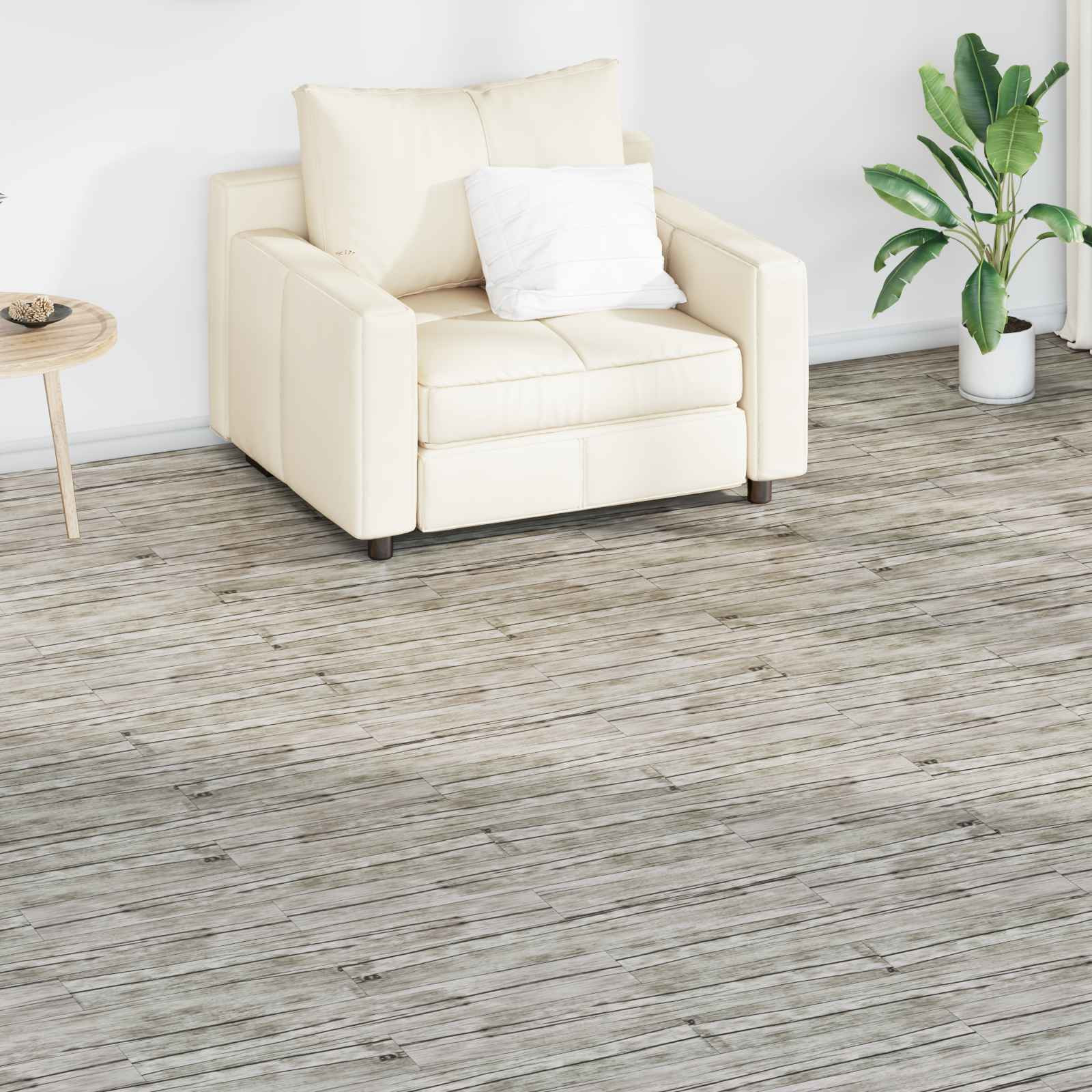 vidaXL Bodenplanken 5,02 m² 36 pcs PVC Eichenwaschung