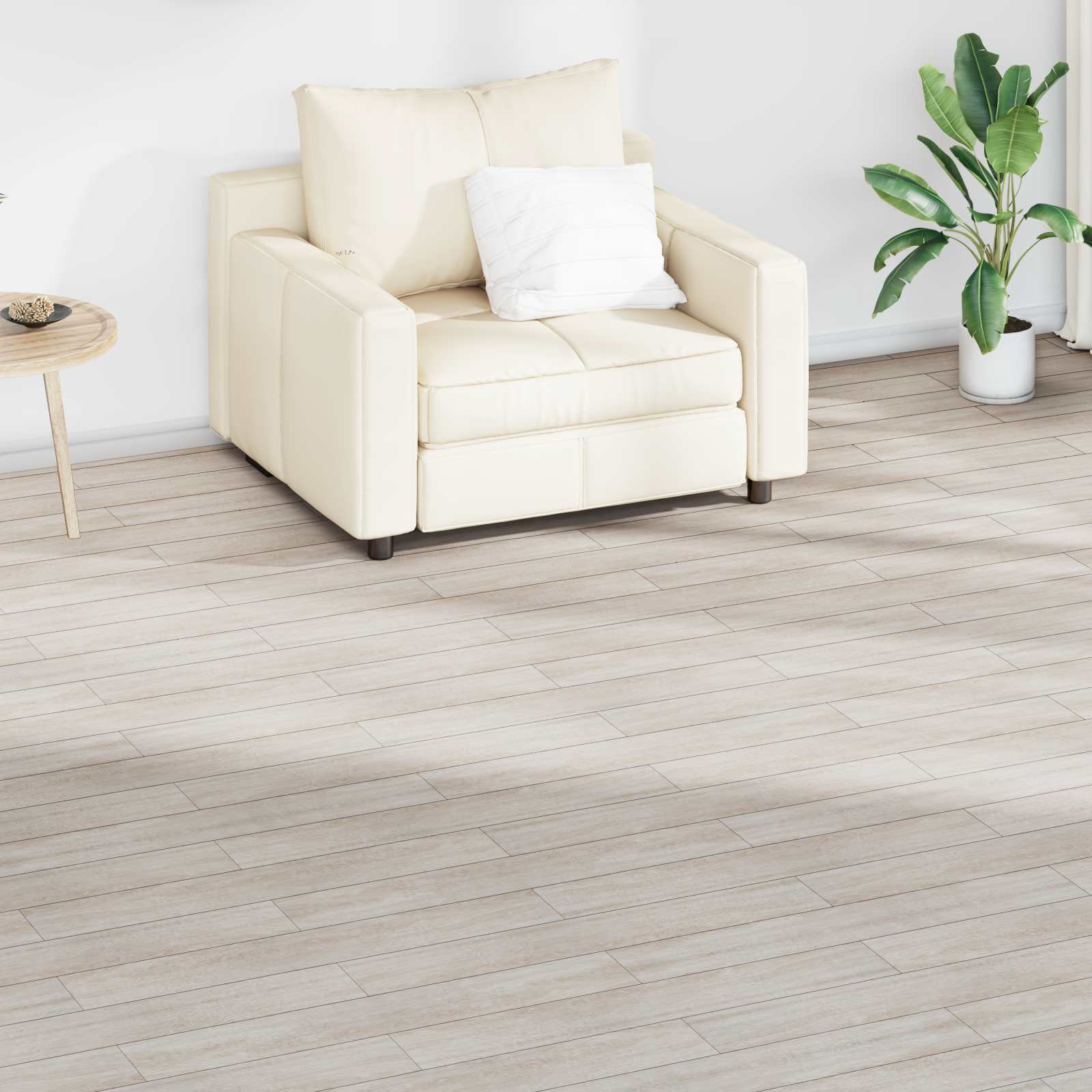 vidaXL Bodenplanken 36 pcs Eiche Klassik Weiß 5,02 m² PVC