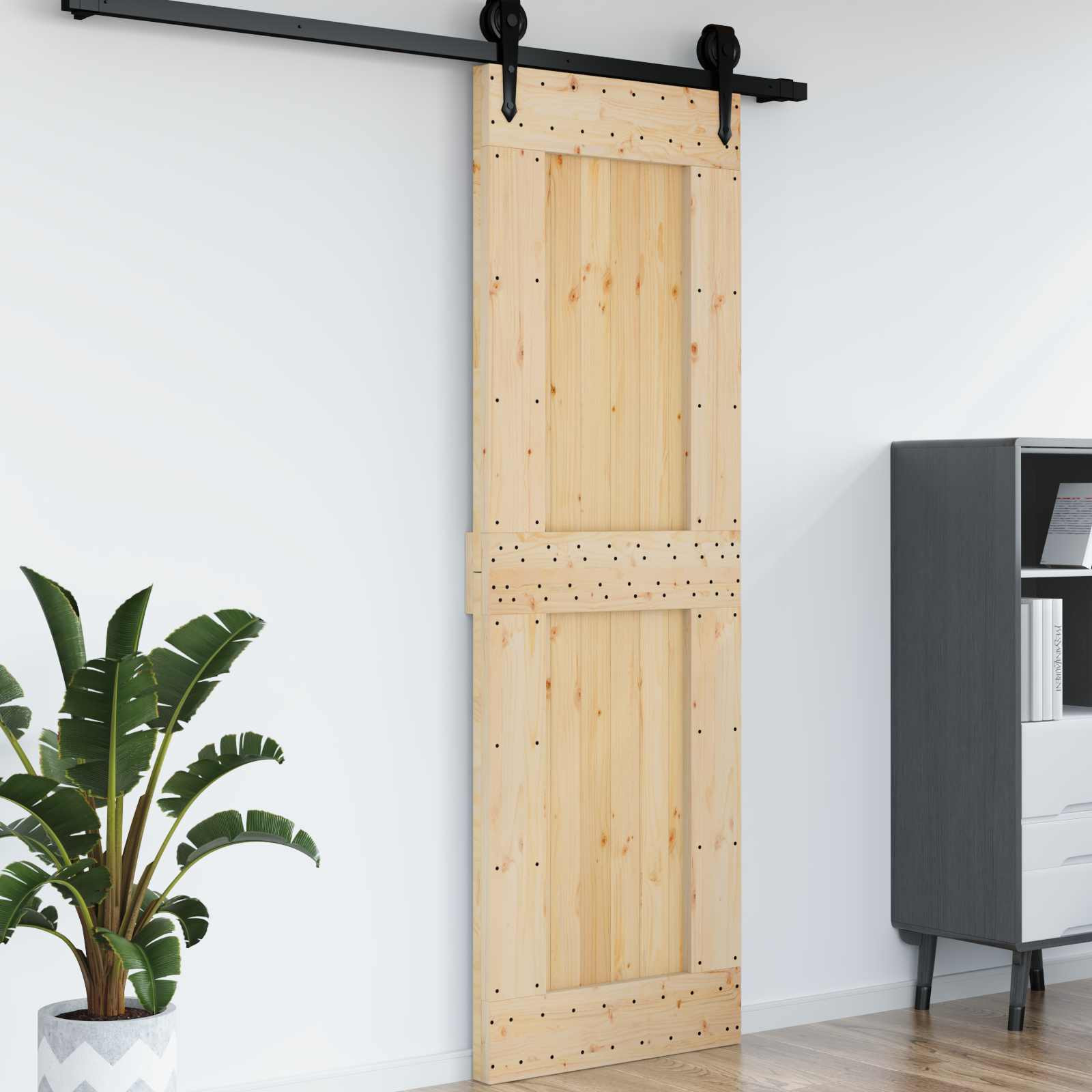 vidaXL Tür NARVIK Natur 70 x 210 cm Massivkiefer