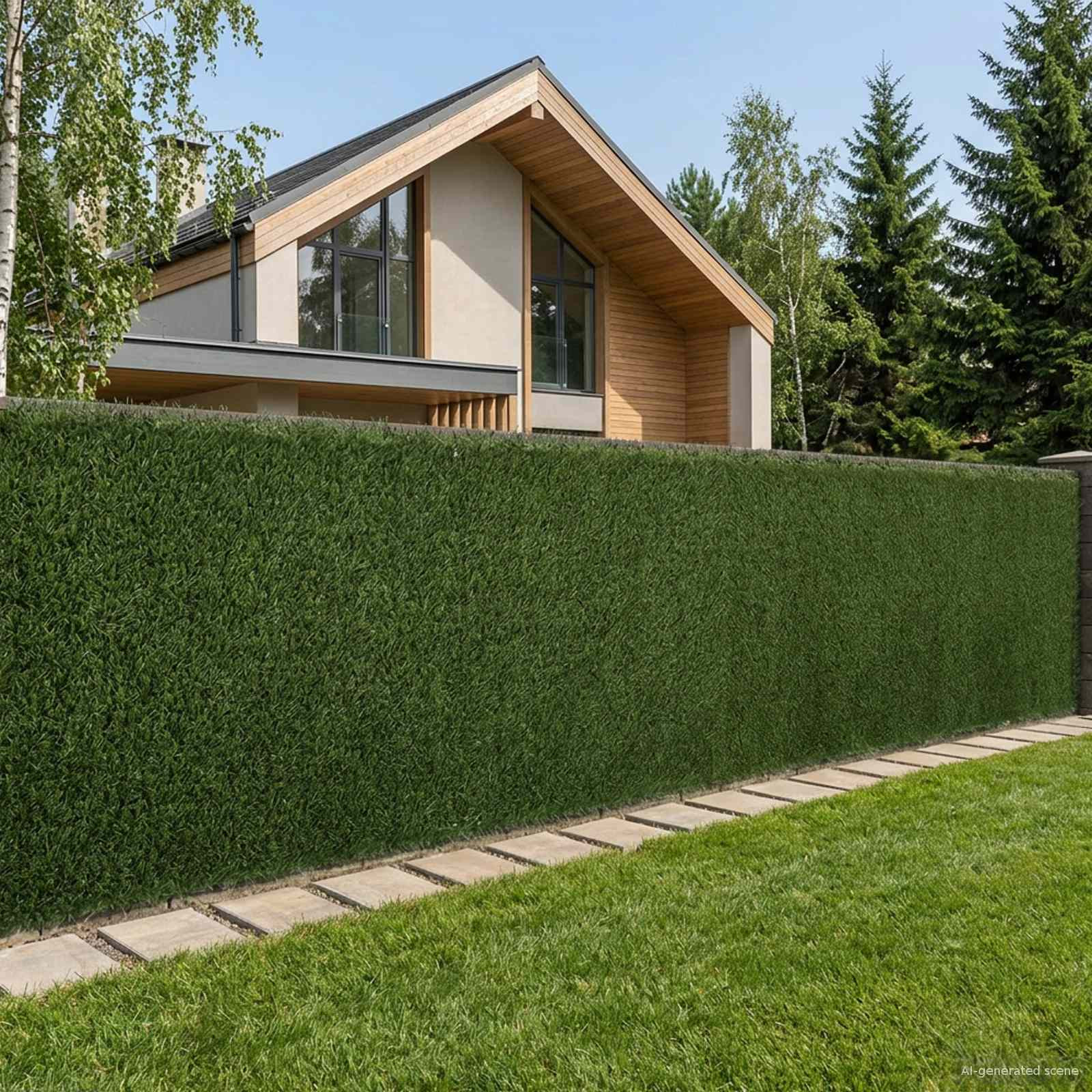 vidaXL Künstlicher Zaun Hellgrün 1,5 x 5 m PVC und Stahl
