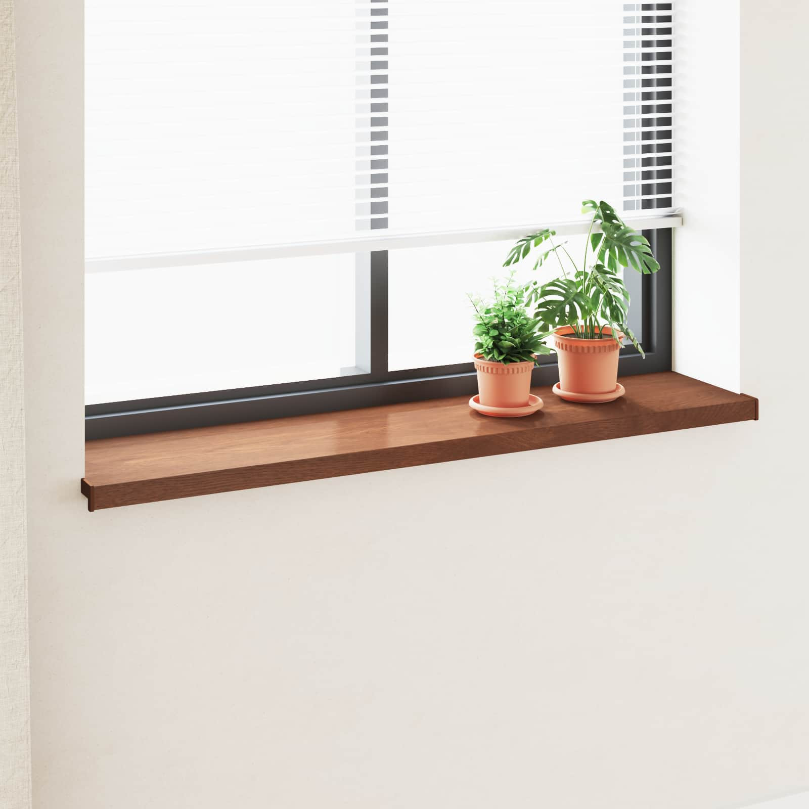 vidaXL Fensterbank Braunes Holz 160 x 30 x 4,5 cm PVC