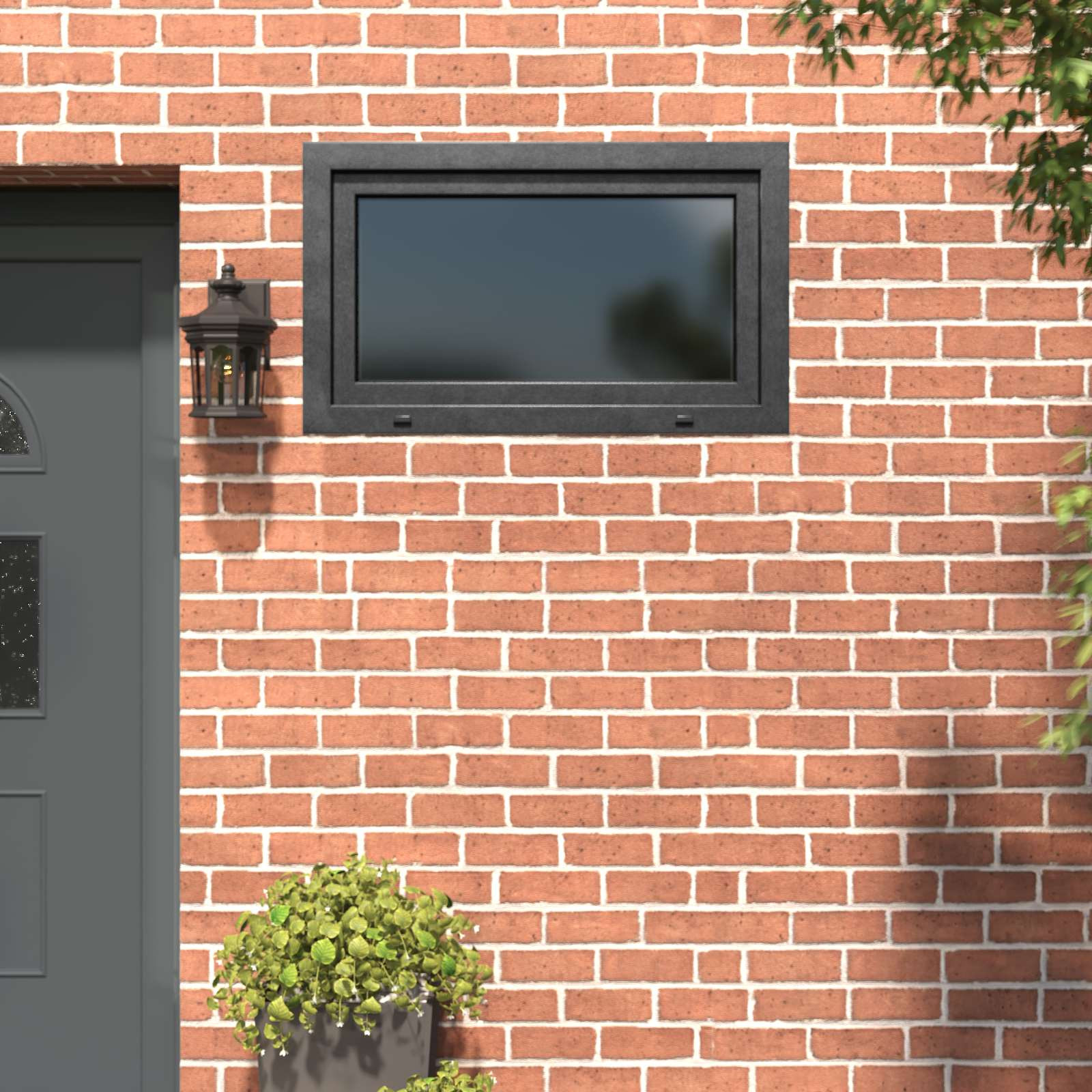vidaXL Kellerfenster RISOR 100 x 60 cm PVC und Glas Anthrazit