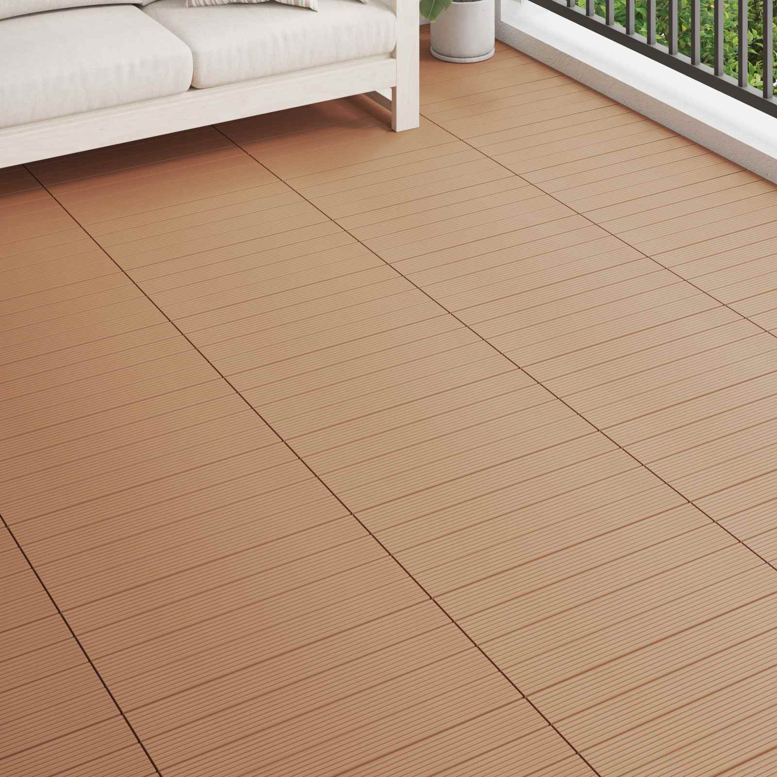 vidaXL Terrassenfliese 6 pcs Braun 60 x 30 cm WPC