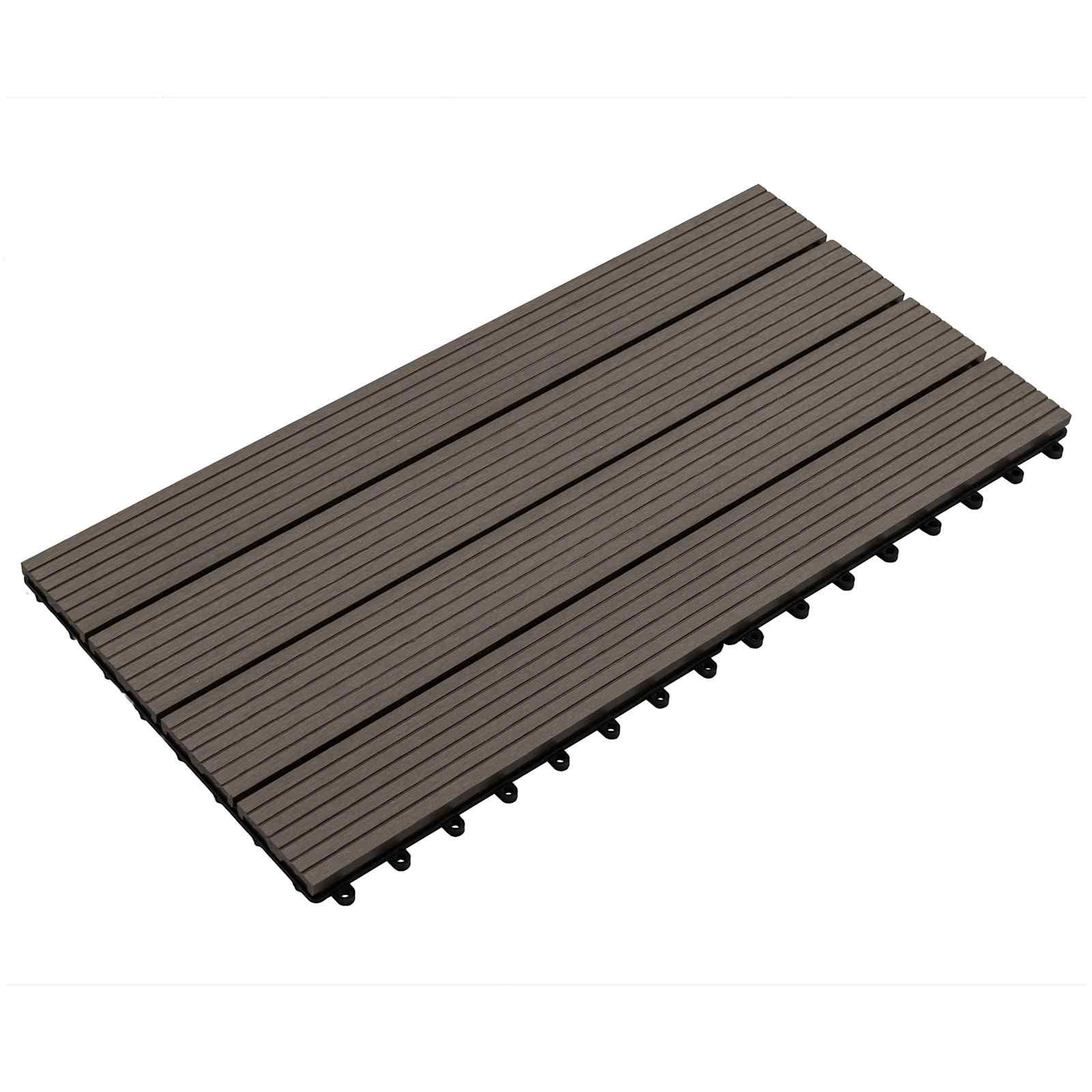 vidaXL Terrassenfliese 6 pcs Dunkelbraun 60 x 30 cm WPC