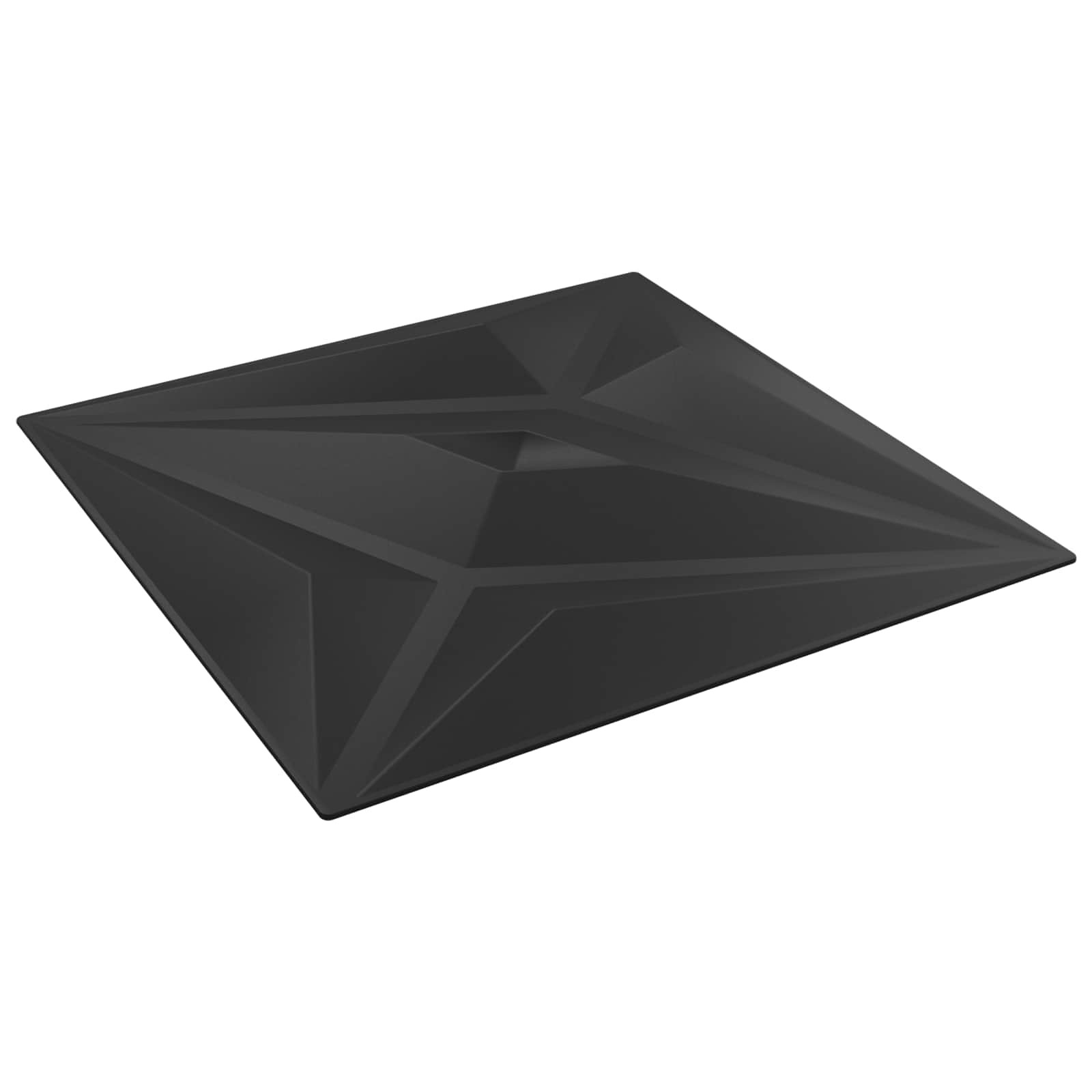 vidaXL Wandpaneele Stern 48 pcs Schwarz Stern 50 x 50 cm XPS Schaum