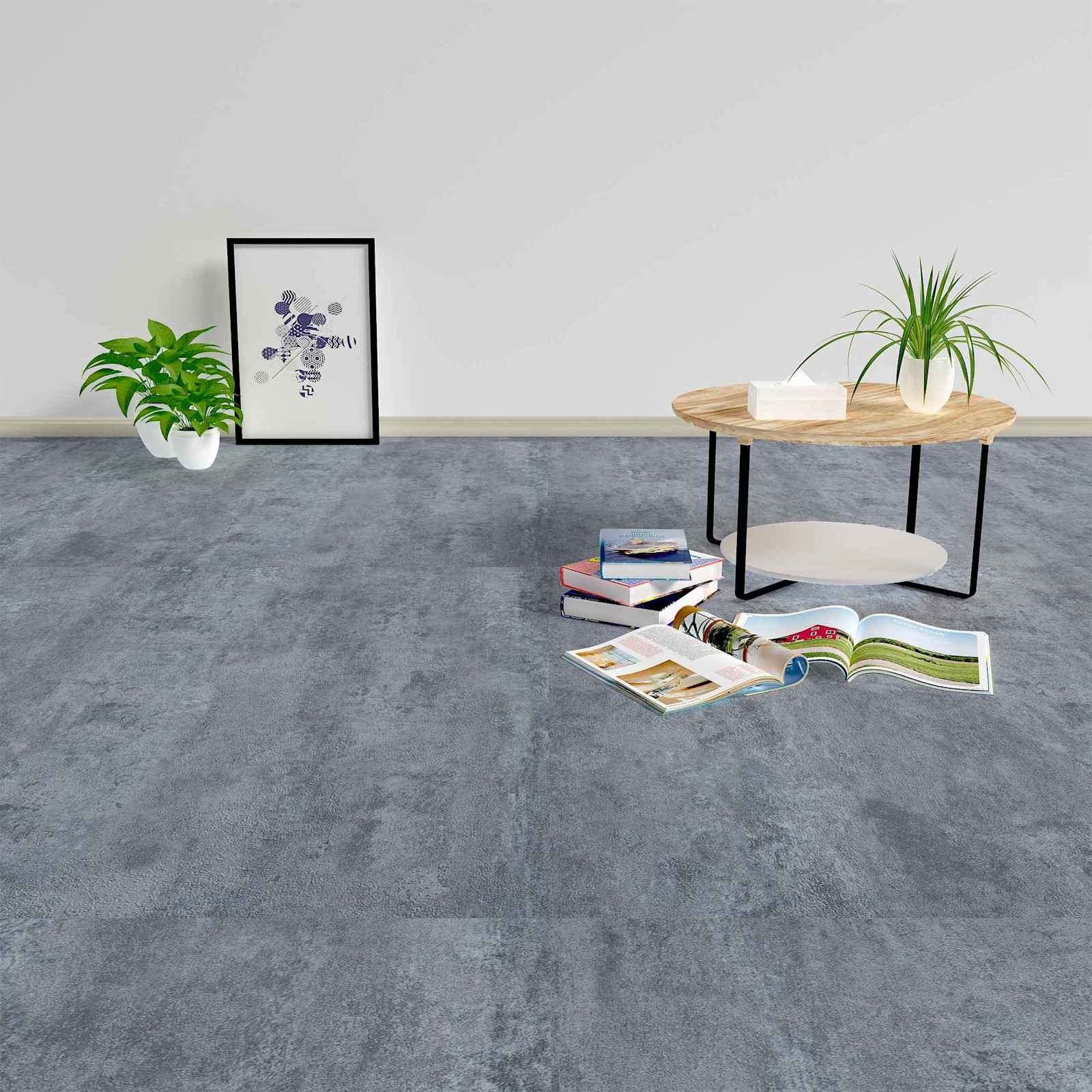 vidaXL Bodenplanken 5,11 m² 55 pcs PVC Grau Marmor