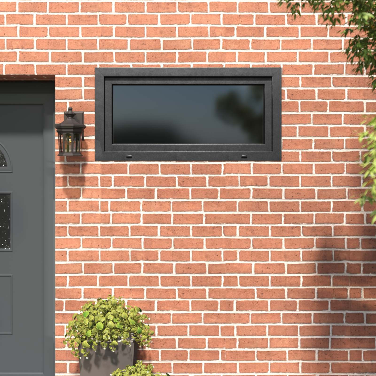 vidaXL Kellerfenster RISOR 120 x 60 cm PVC und Glas Anthrazit