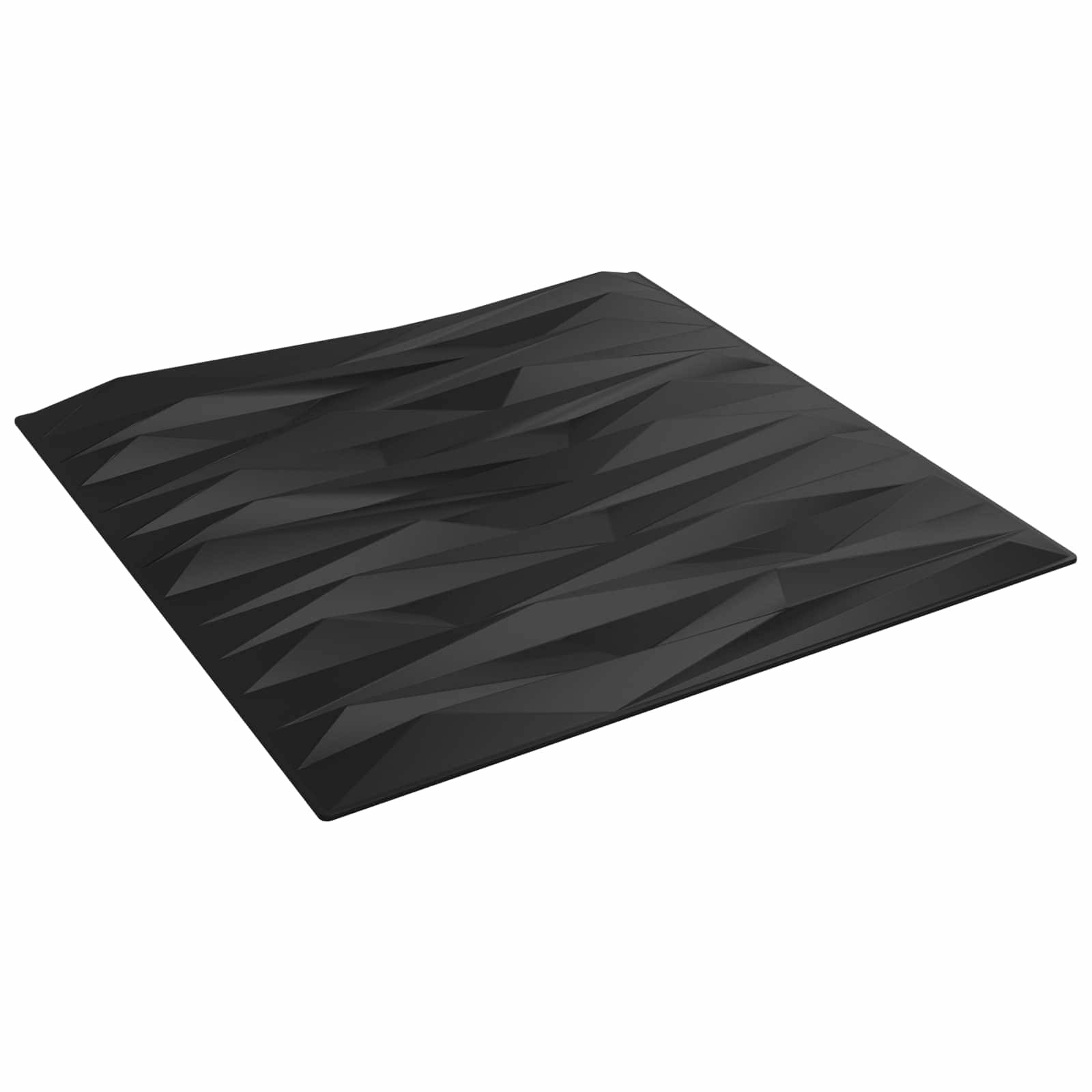 vidaXL Wandpaneele 24 pcs Schwarz Stein 50 x 50 cm XPS Schaum