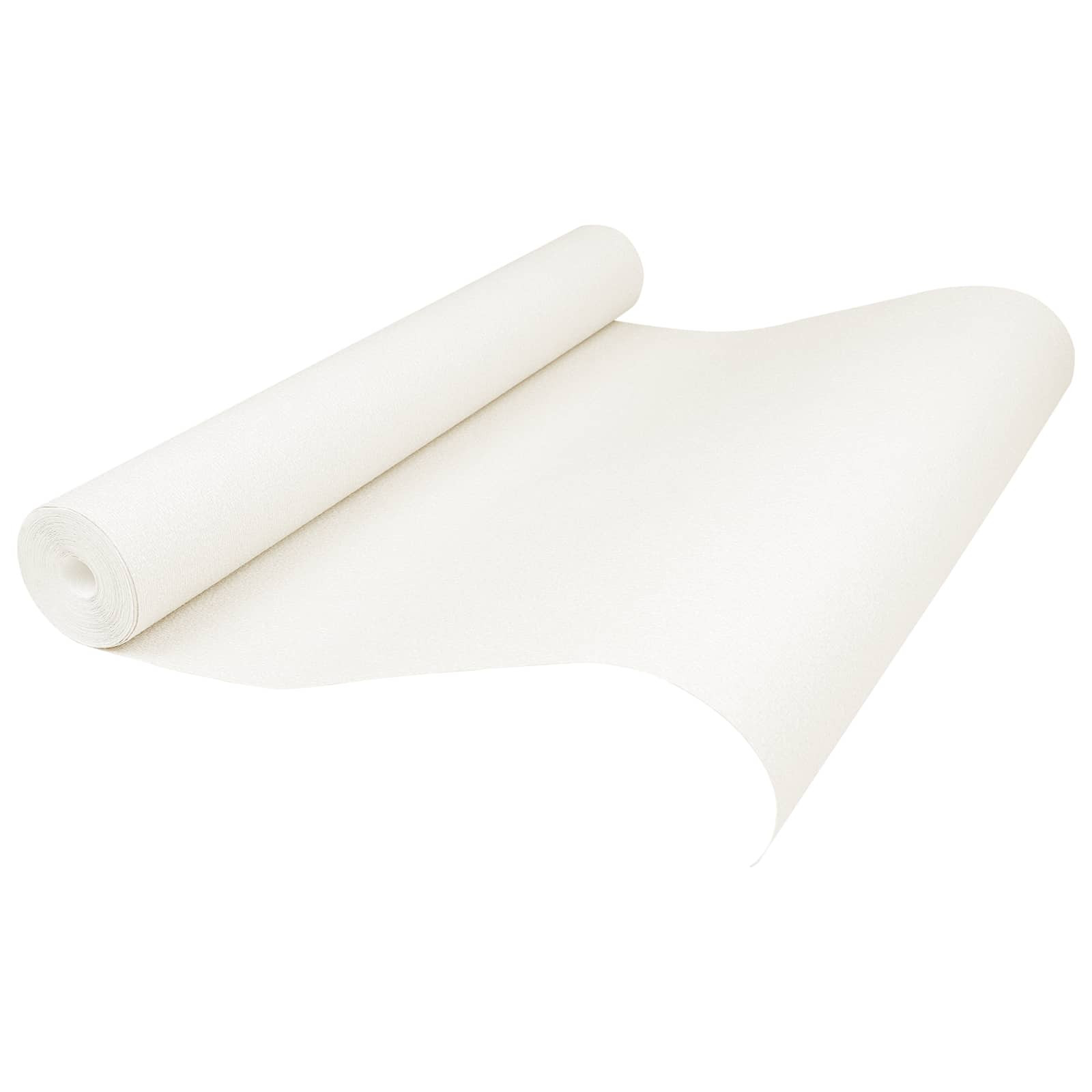vidaXL 3D Solid Tapete Gestreift Cremeweiß 10 x 0,53 m Vliesstoff