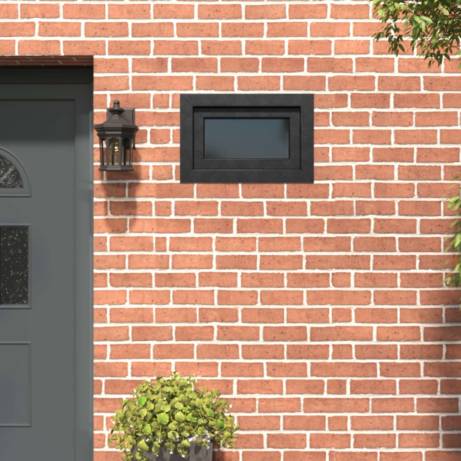 vidaXL Kellerfenster RISOR 60 x 40 cm PVC und Glas Anthrazit