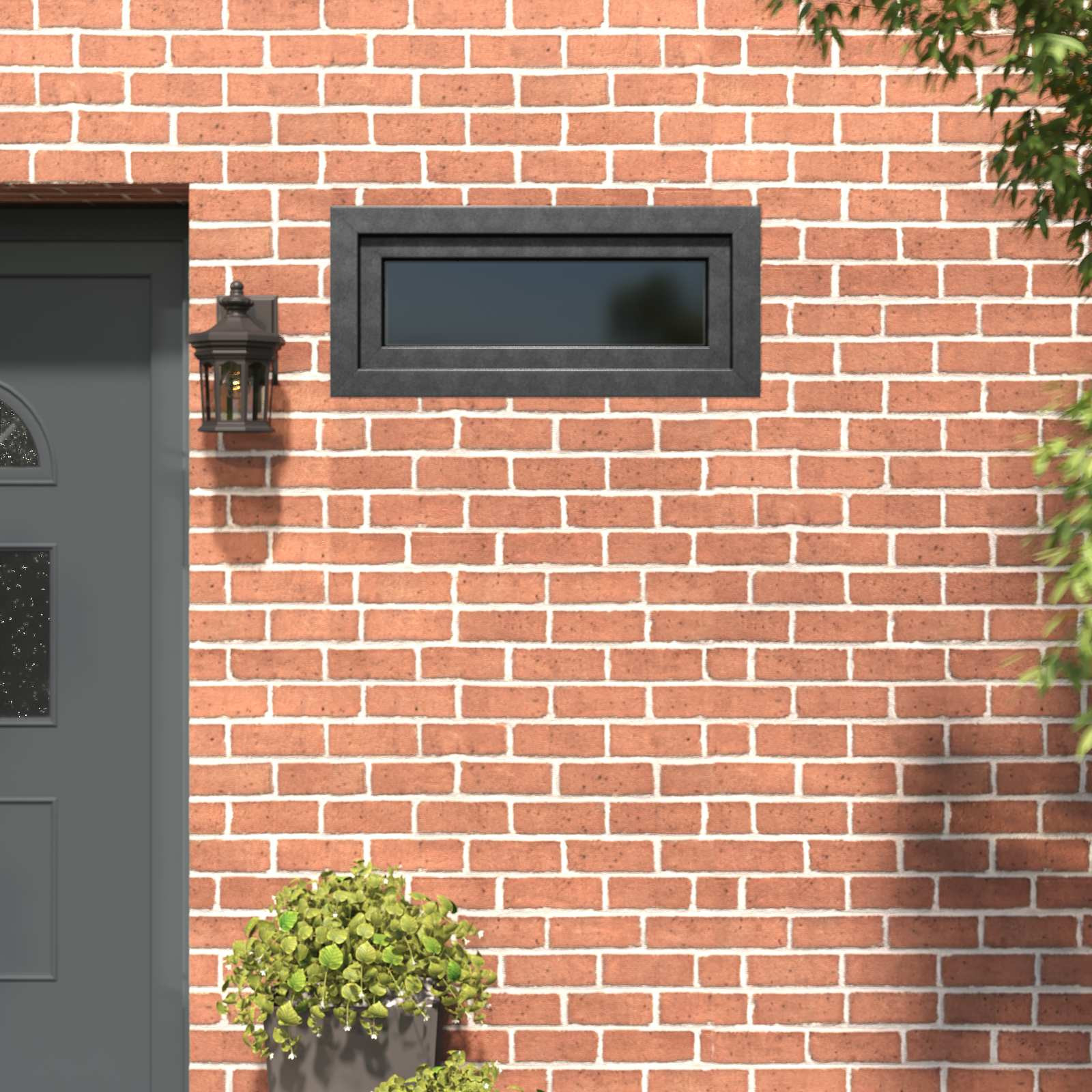 vidaXL Kellerfenster RISOR 90 x 40 cm PVC und Glas Anthrazit