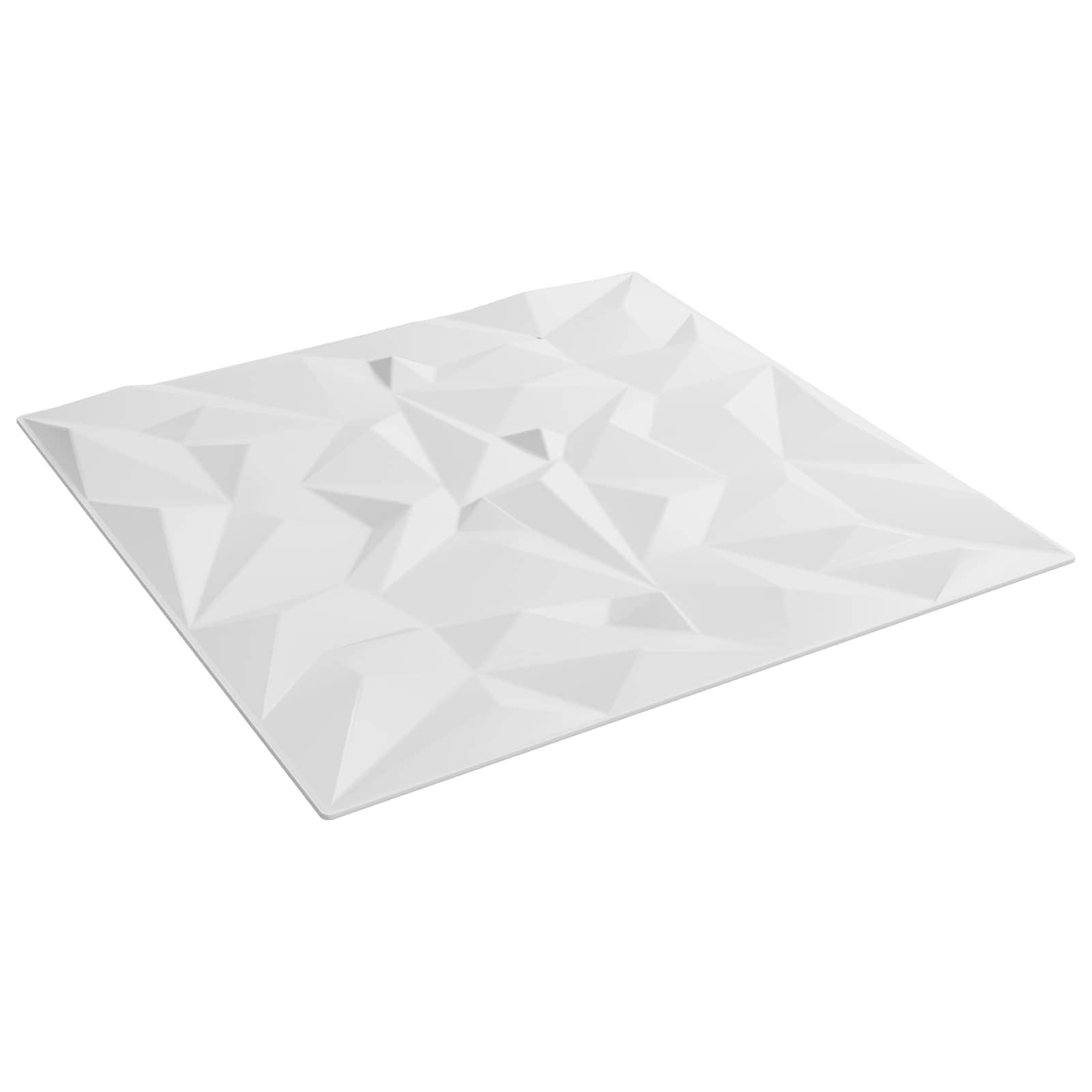 vidaXL Wandpaneele 24 pcs Weiß 50 x 50 cm XPS Schaum