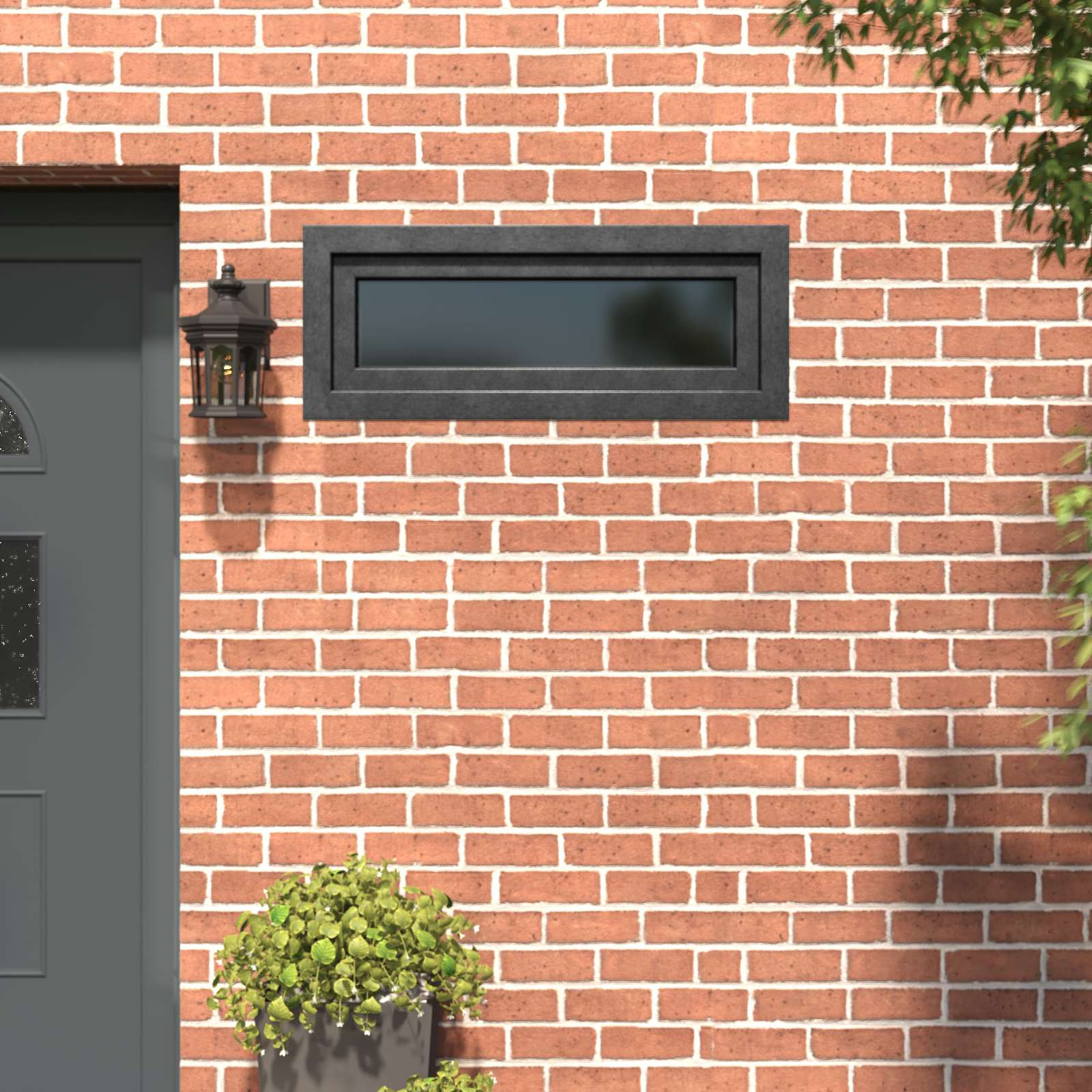 vidaXL Kellerfenster RISOR 110 x 40 cm PVC und Glas Anthrazit