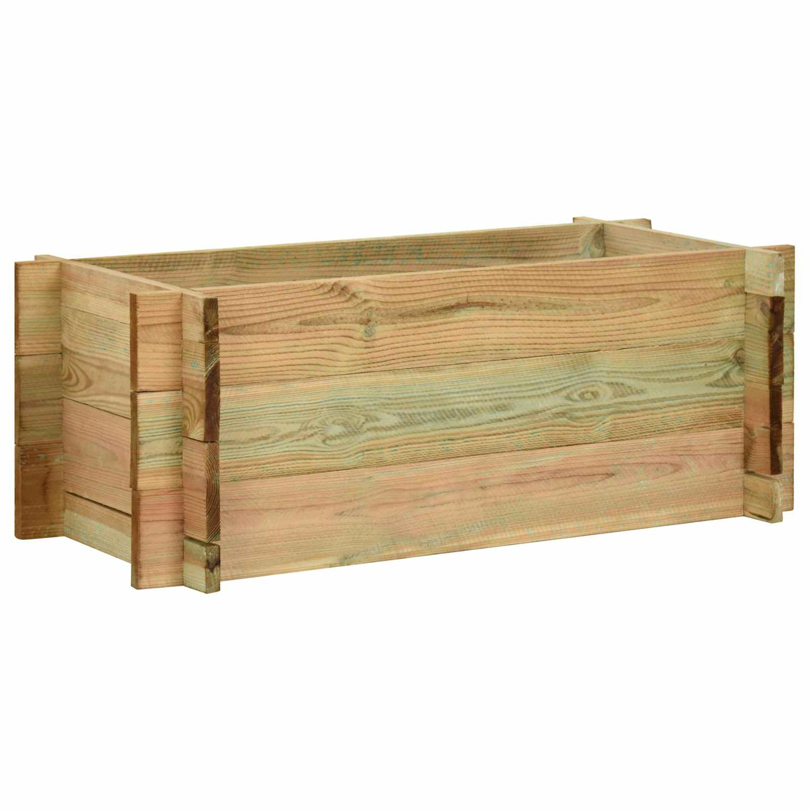 vidaXL Garten Hochbeet Grün 120 x 80 x 32 cm Massives Kiefernholz