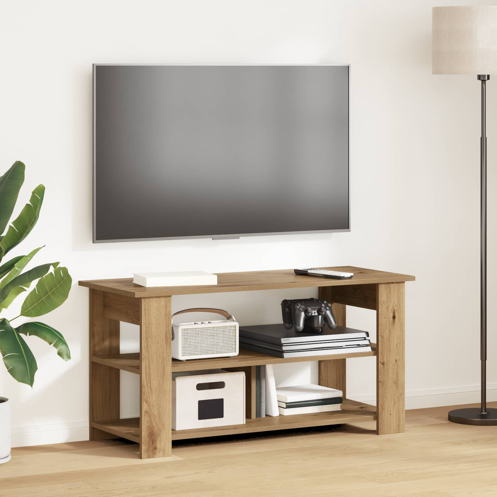 vidaXL TV-Ständer 100 x 40 x 50 cm Artisan-Eiche