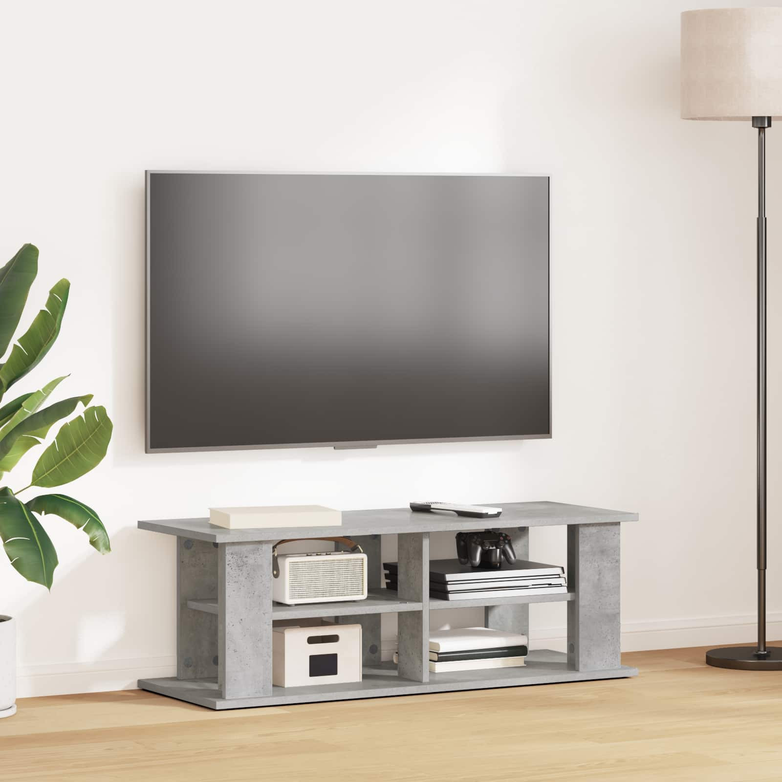 vidaXL TV-Ständer Beton Grau 96 x 35 x 33,5 cm