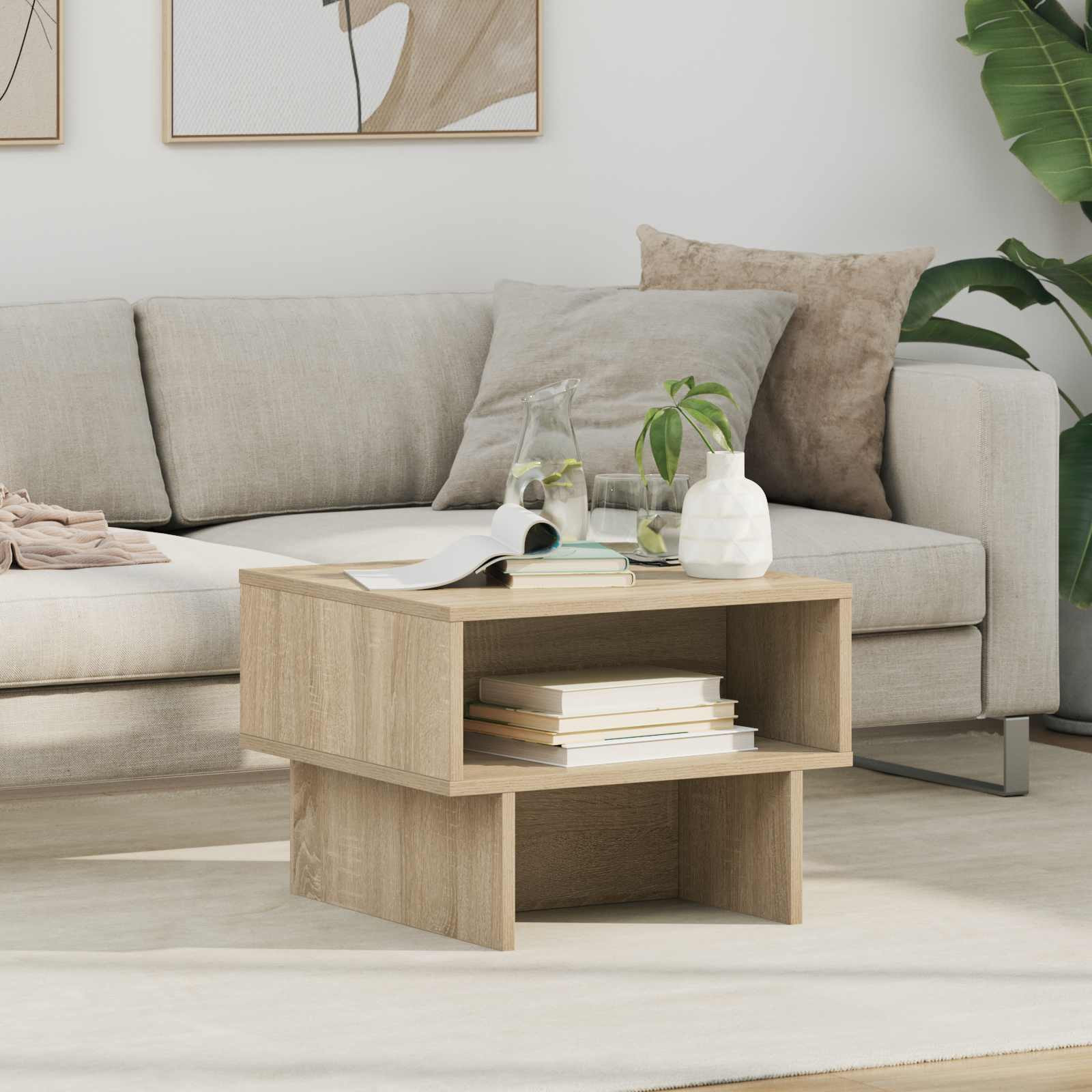 vidaXL Couchtisch Sonoma-Eiche 48 x 46 x 35 cm Holzwerkstoff