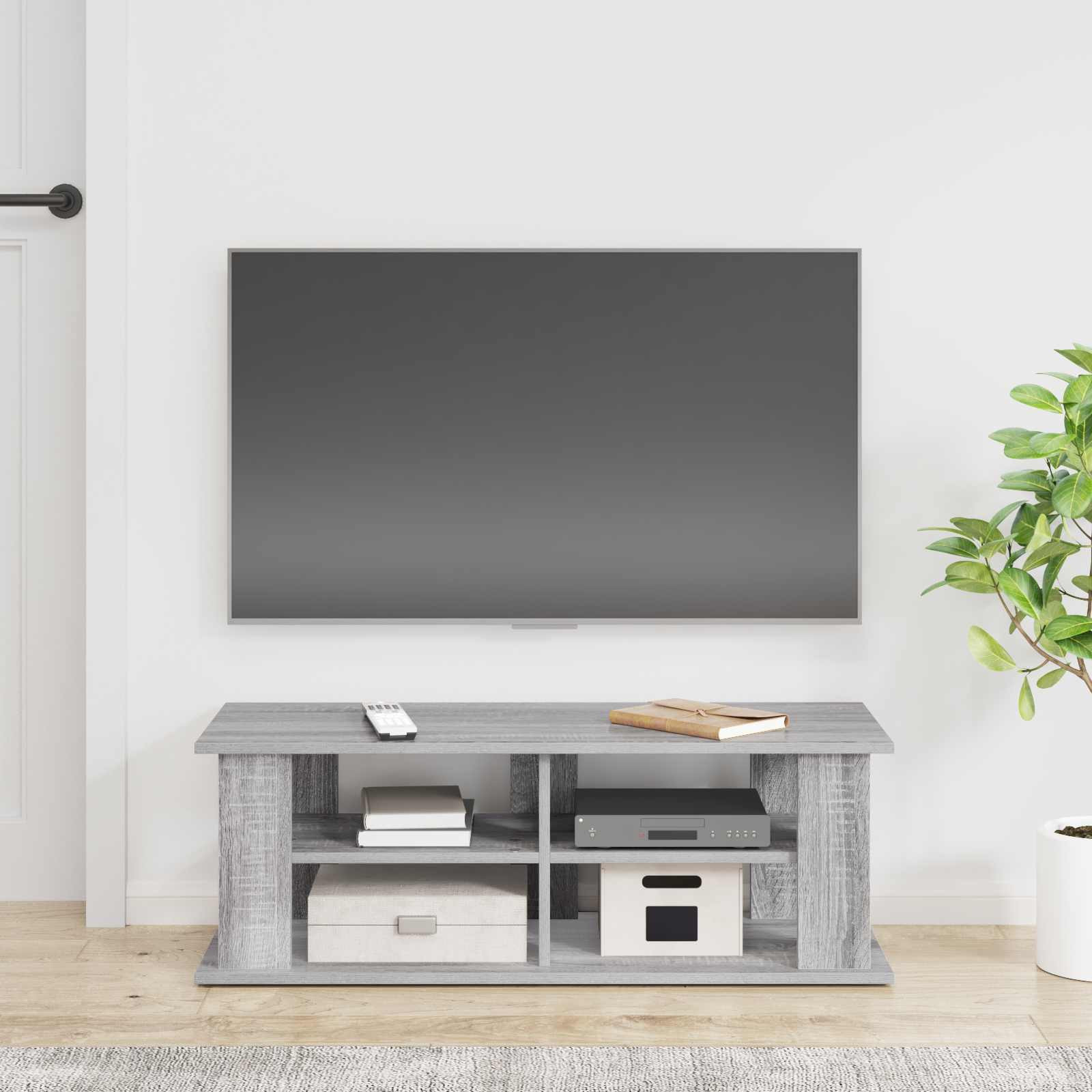 vidaXL TV-Ständer Graues Sonoma 96 x 35 x 33,5 cm