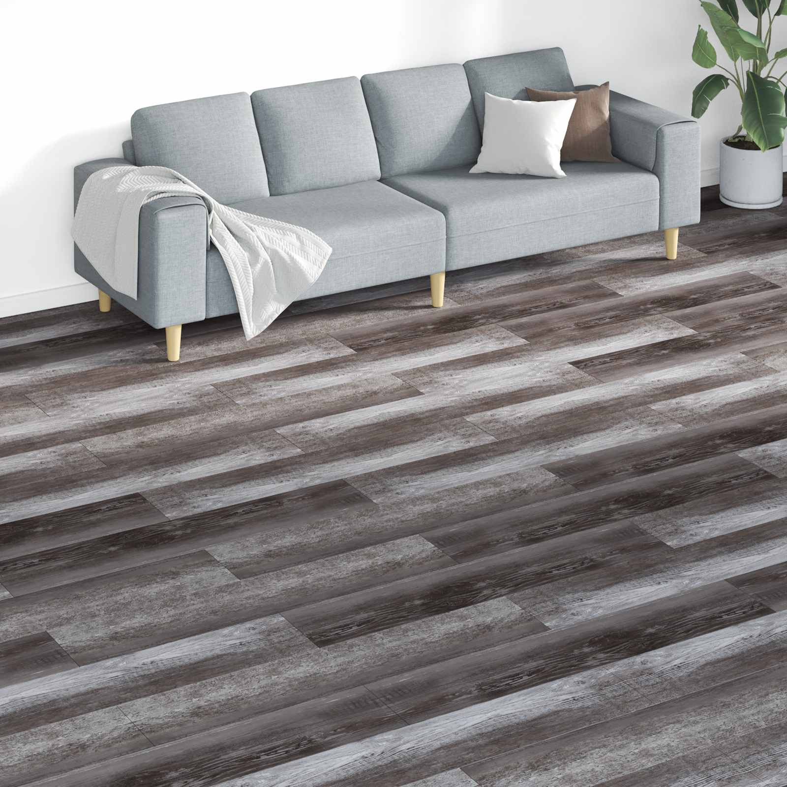 vidaXL Bodenplanken 18 pcs Braun 5,26 m² PVC