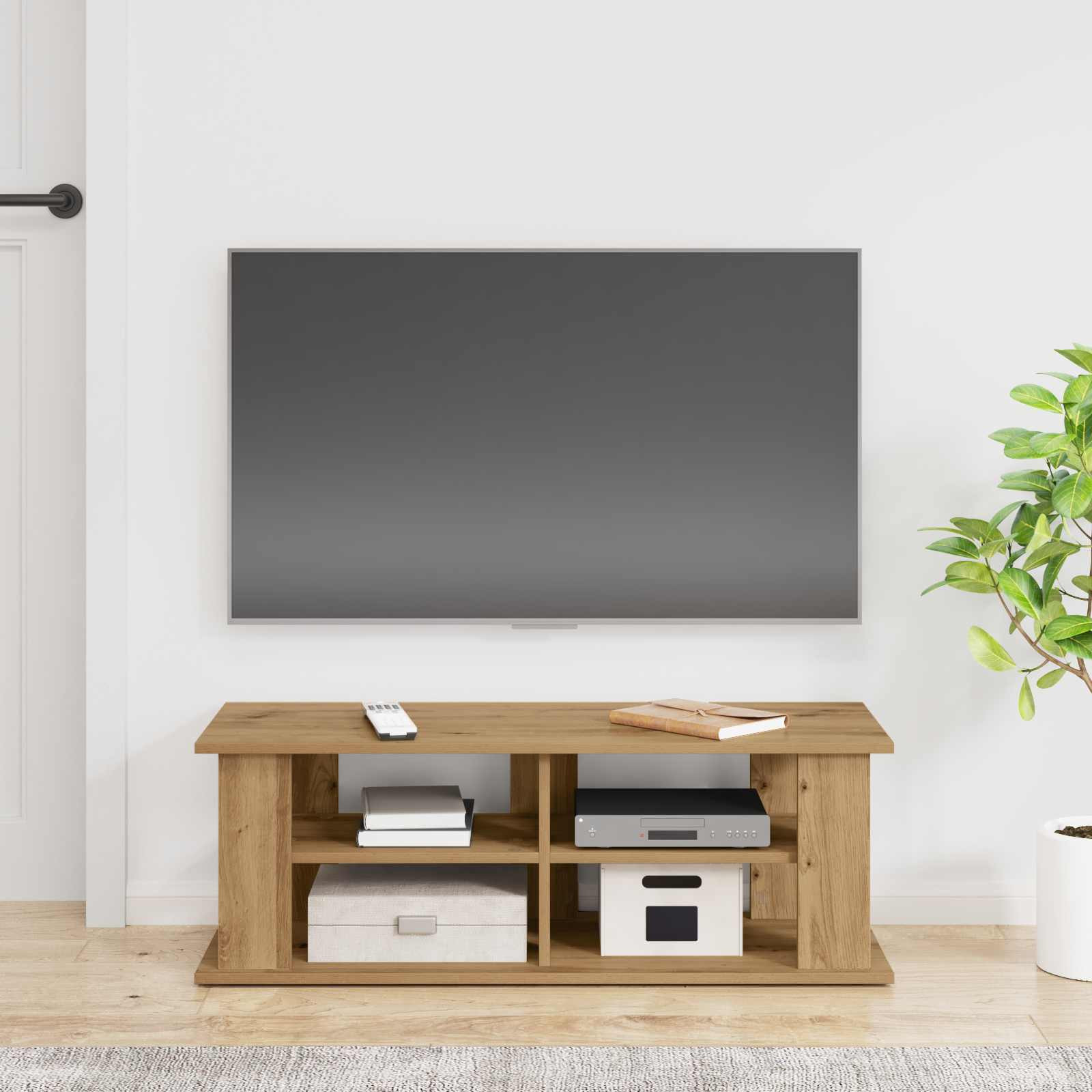 vidaXL TV-Ständer 96 x 35 x 33,5 cm Artisan-Eiche Holzwerkstoff