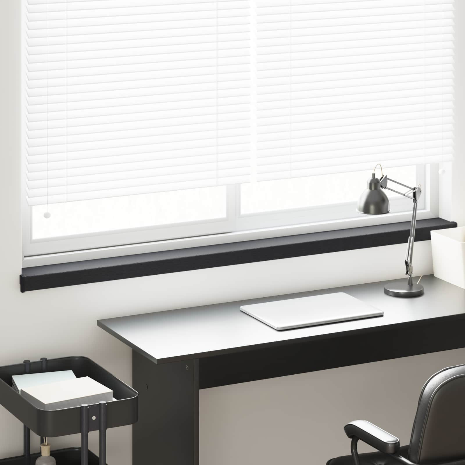 vidaXL Fensterbank Anthrazit mit Holzmaserung 160 x 15 x 4,5 cm PVC