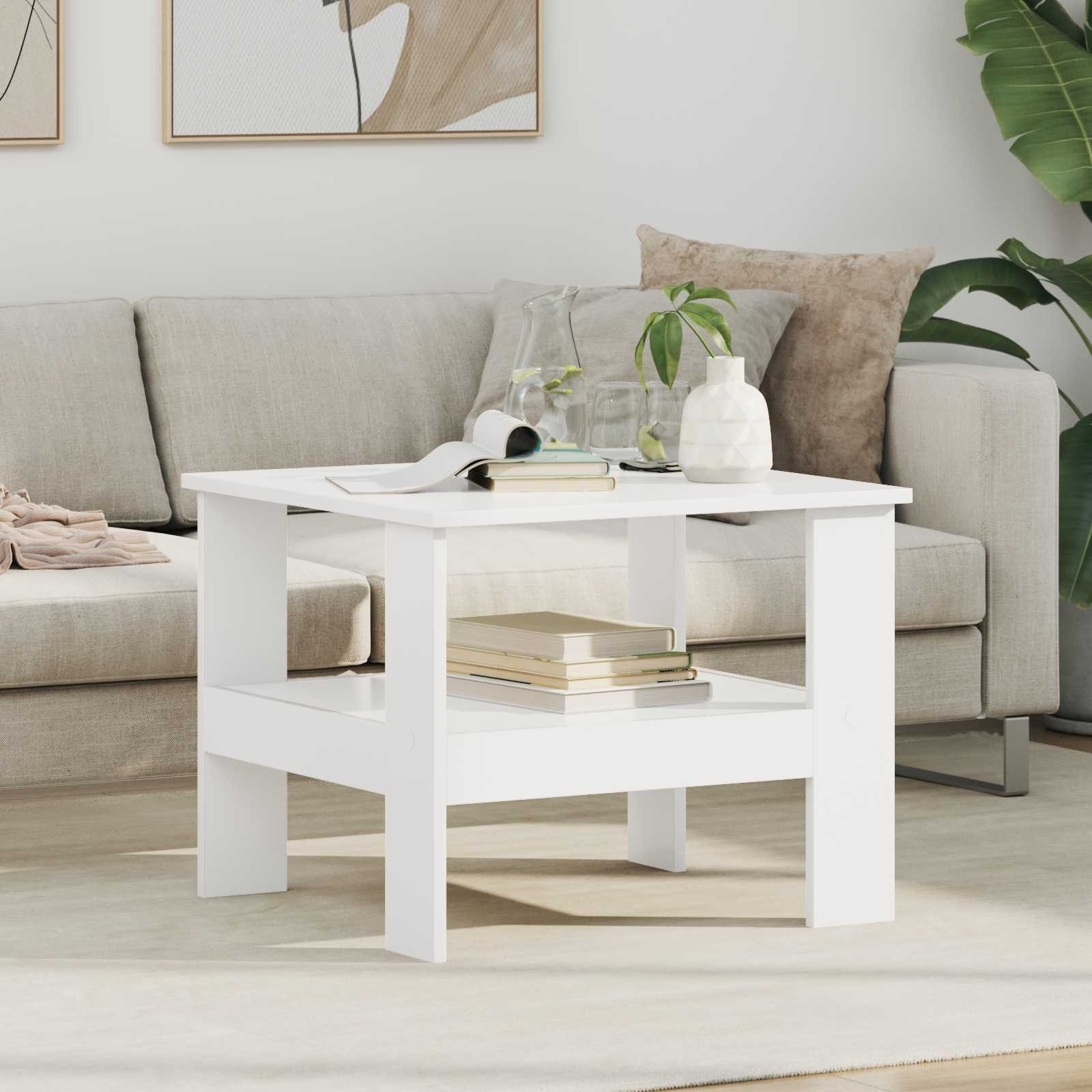 vidaXL Couchtisch Weiß 57 x 55 x 45 cm Holzwerkstoff