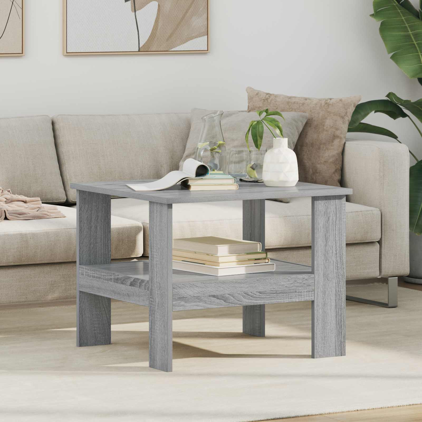 vidaXL Couchtisch Graues Sonoma 57 x 55 x 45 cm Holzwerkstoff