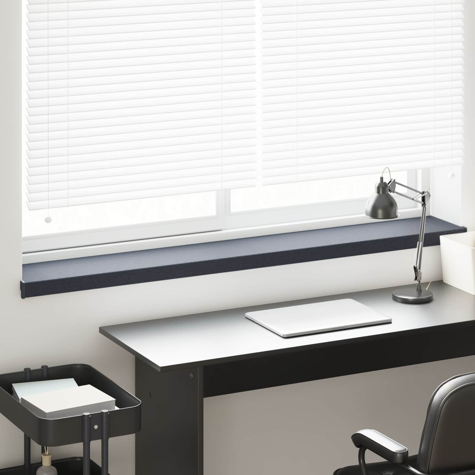 vidaXL Fensterbank Anthrazit mit Holzmaserung 140 x 25 x 4,5 cm PVC