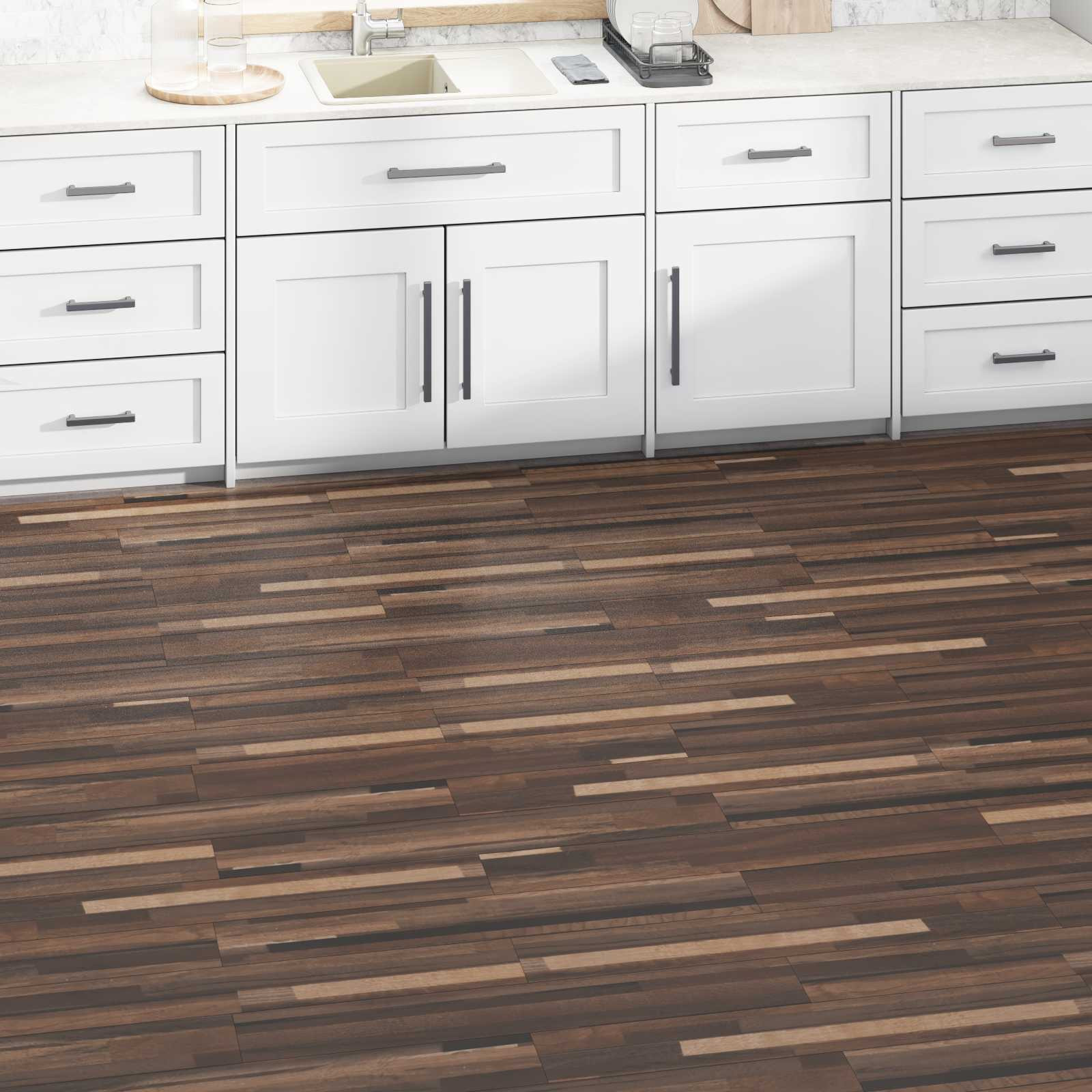 vidaXL Bodenplanken 5,02 m² 36 pcs PVC Gestreiftes Braun