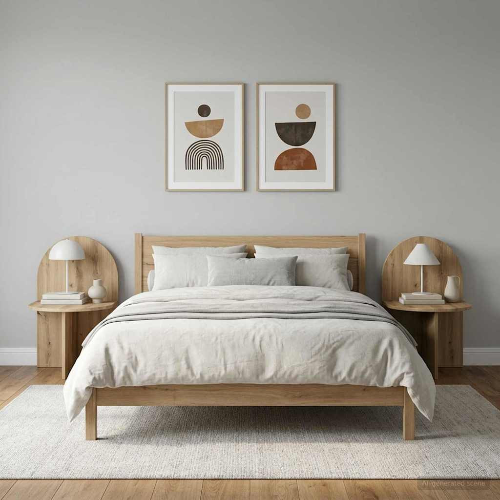 vidaXL Nachttisch 2 Stk. Artisan-Eiche 48 x 49 x 65 cm Holzwerkstoff