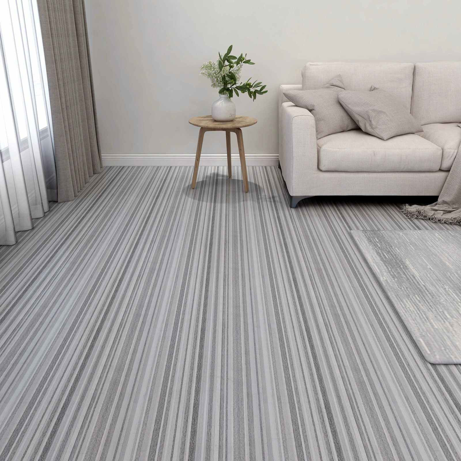 vidaXL Bodenplanken 5,11 m² 55 pcs PVC Streifen