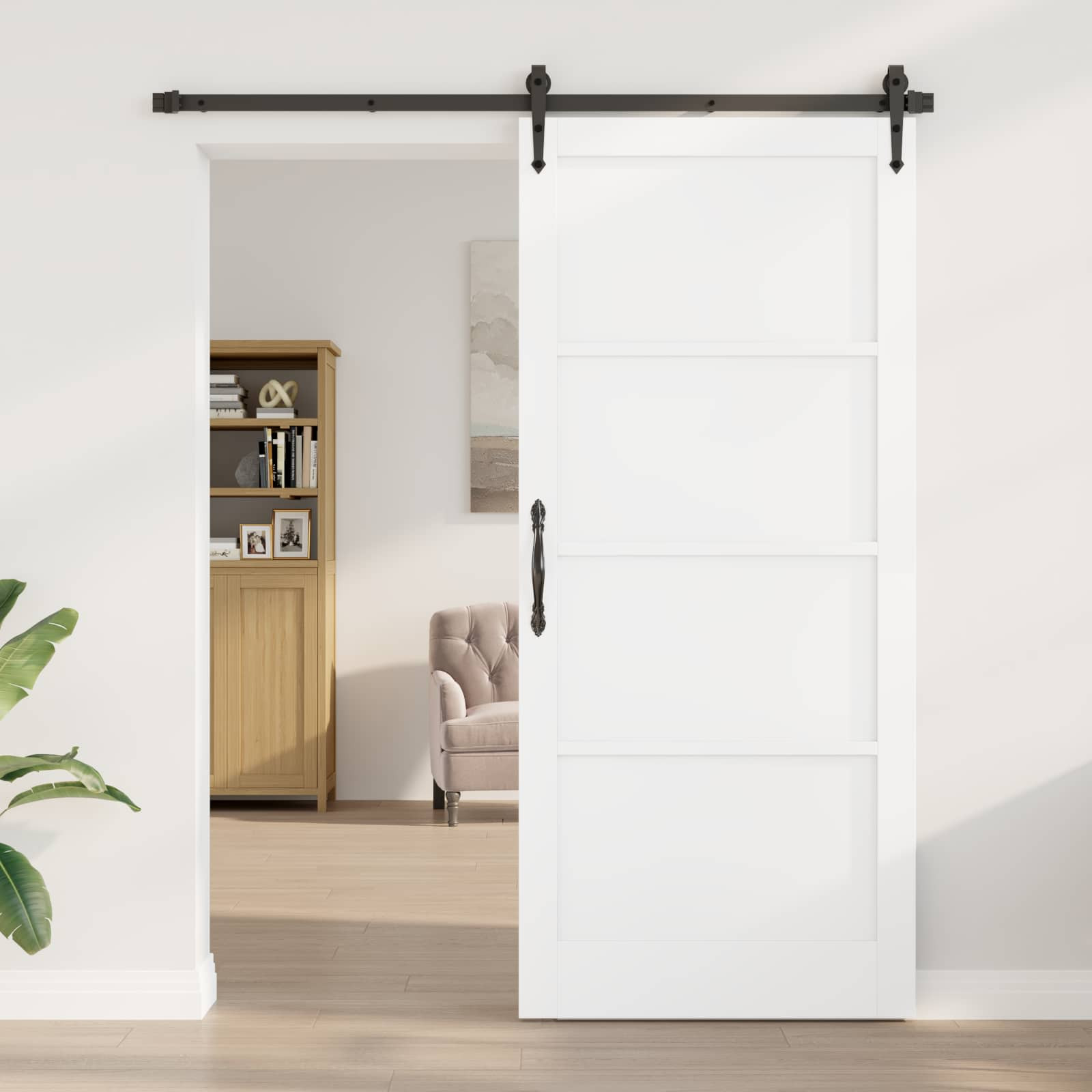 vidaXL Interior Tür Weiß 93 x 211 cm Sperrholz