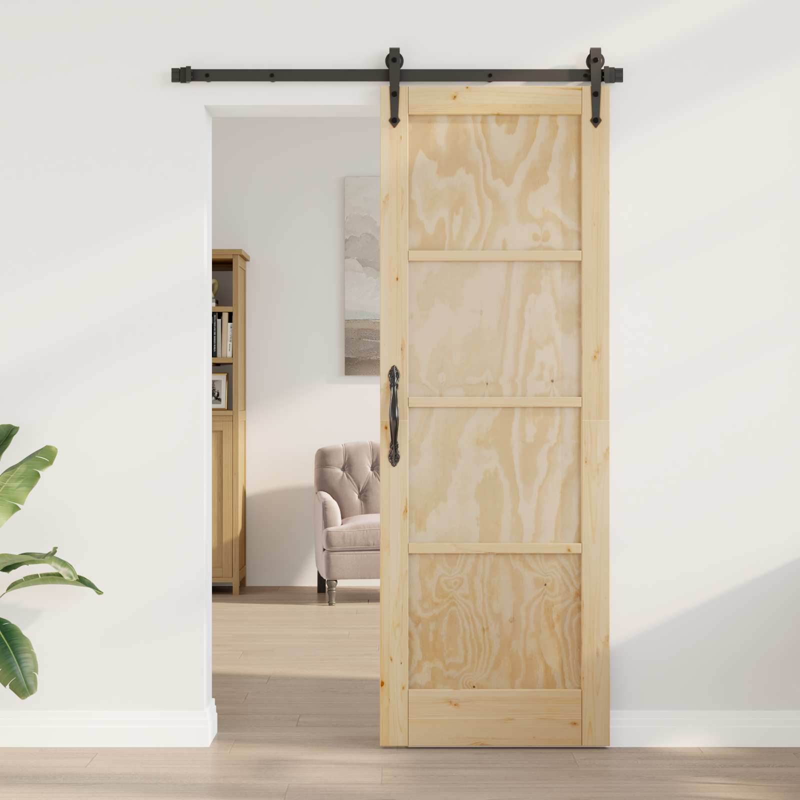 vidaXL Interior Tür Natur 73,5 x 211 cm Sperrholz