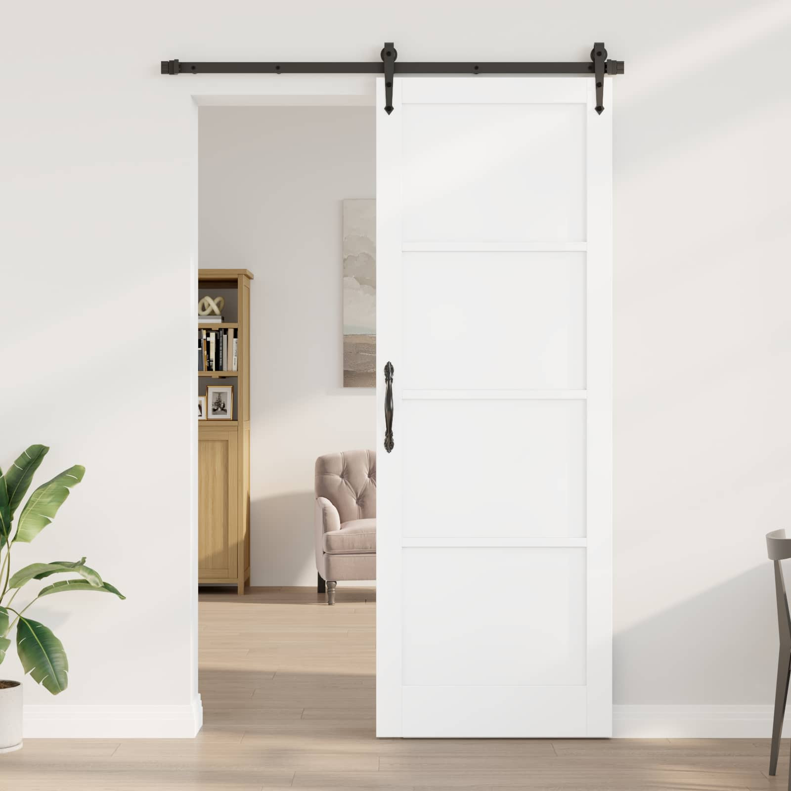 vidaXL Interior Tür Weiß 83 x 232 cm Sperrholz