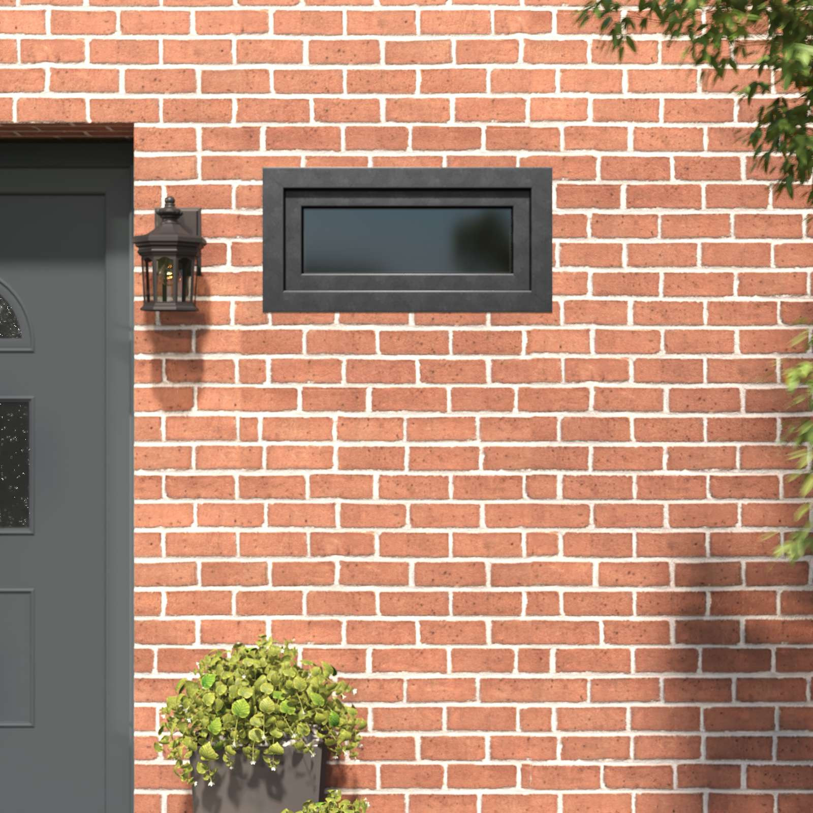 vidaXL Kellerfenster RISOR 80 x 40 cm PVC und Glas Anthrazit