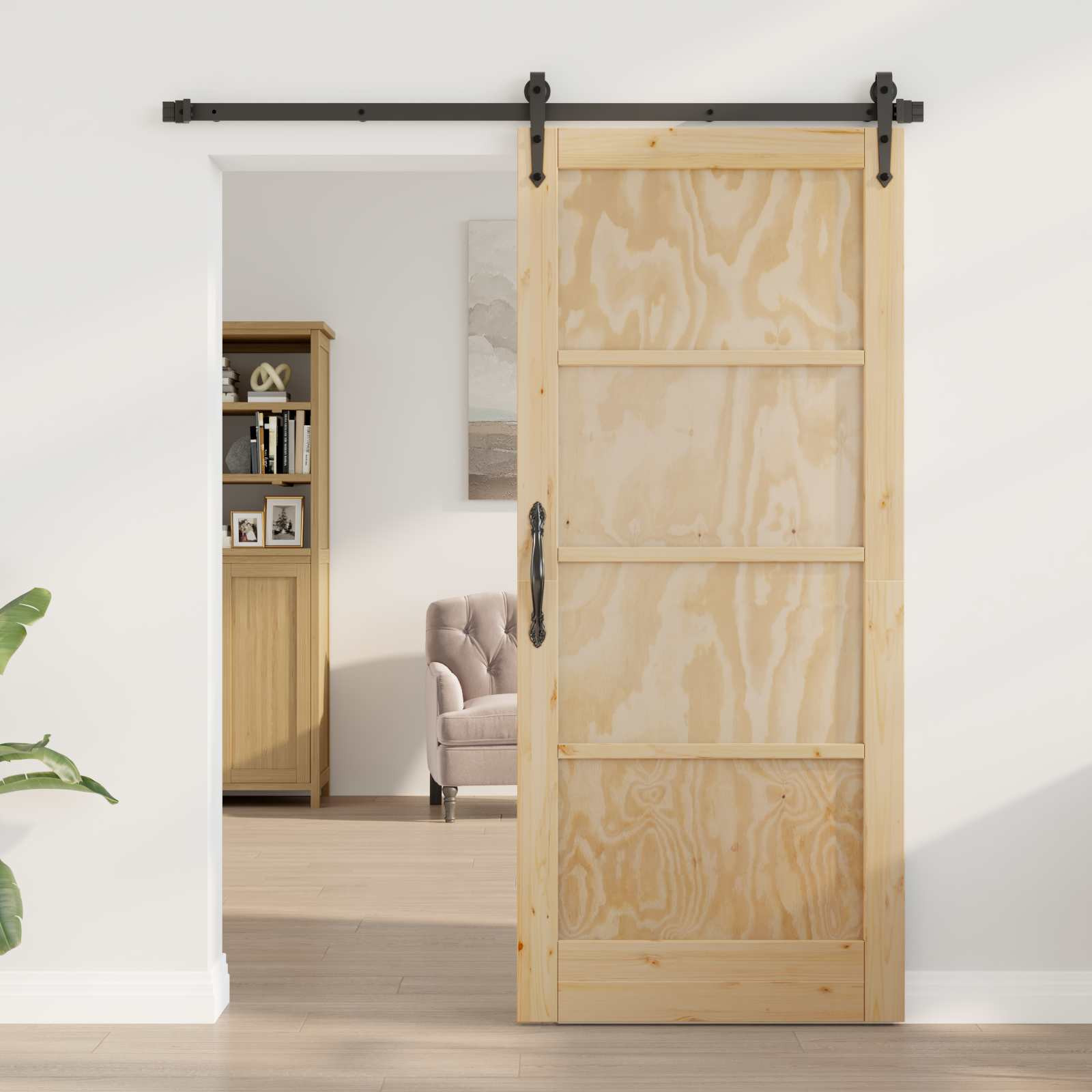 vidaXL Interior Tür Natur 86 x 198,5 cm Sperrholz