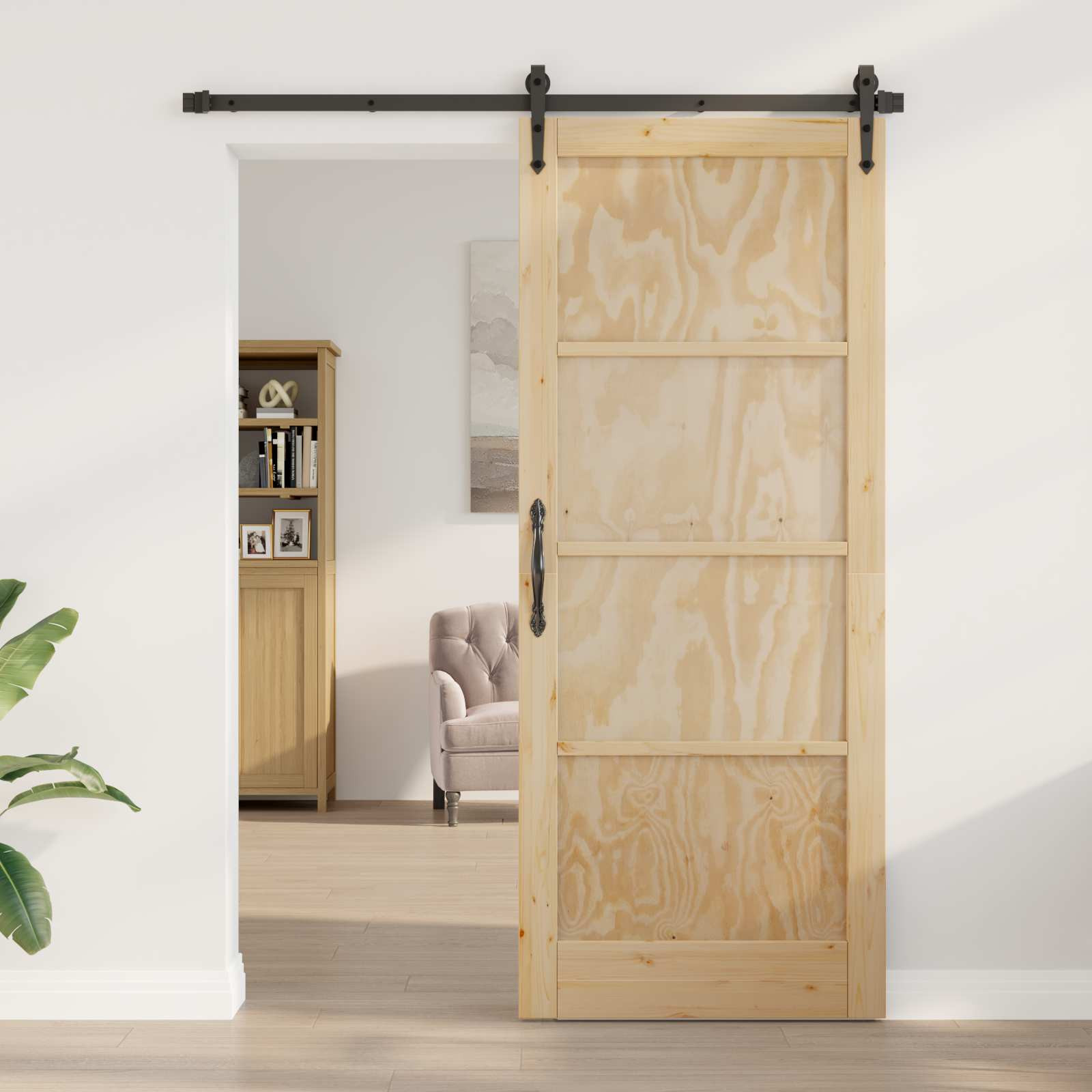 vidaXL Interior Tür Natur 86 x 211 cm Sperrholz