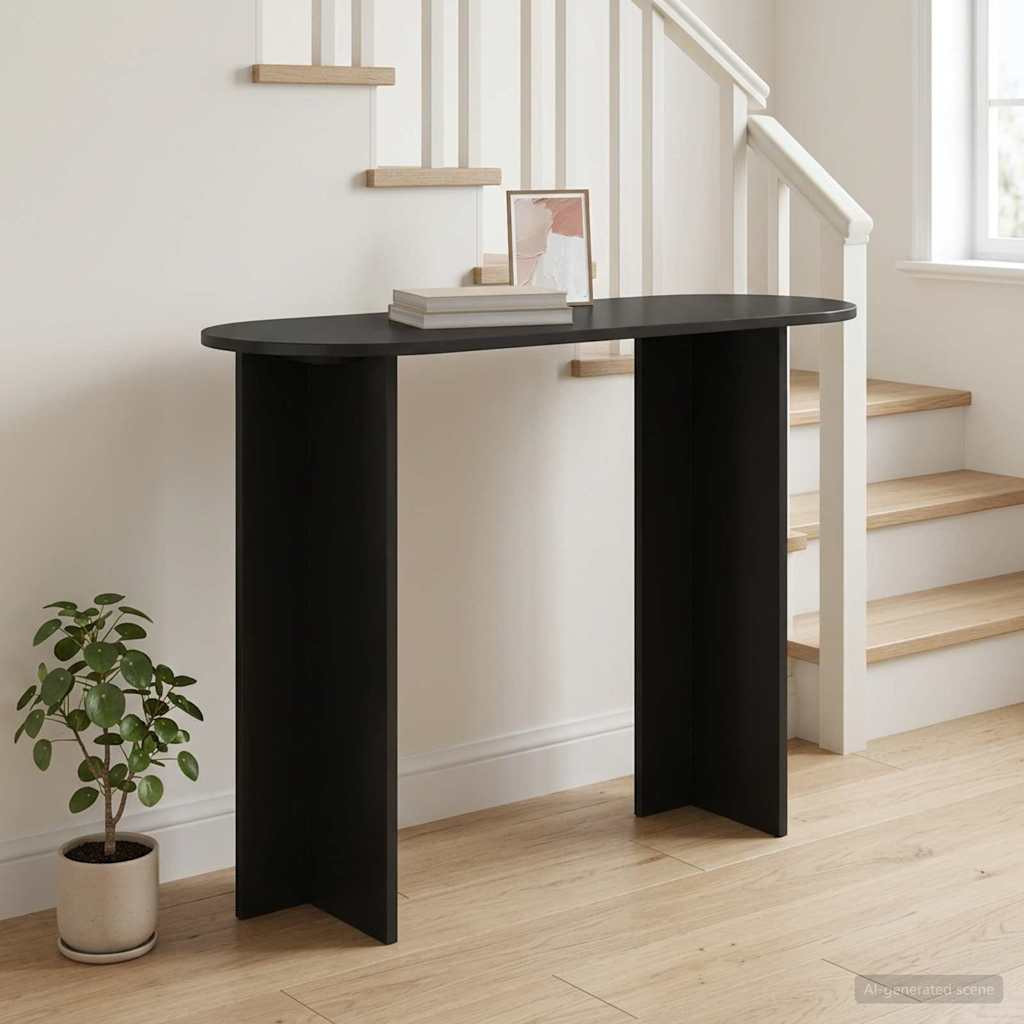vidaXL Konsolentisch Schwarze Eiche 100 x 39,5 x 75 cm Holzwerkstoff