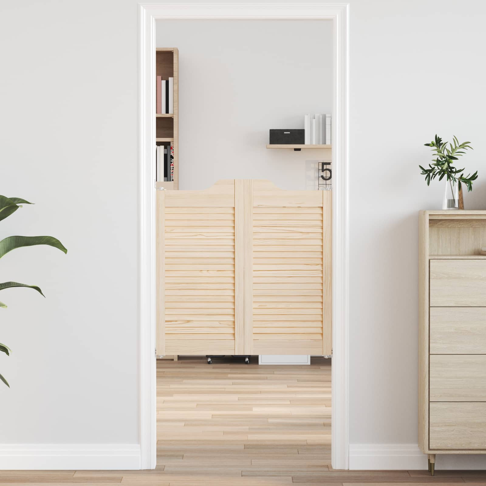 vidaXL Schwingtüren 2 pcs Natur Massives Kiefernholz