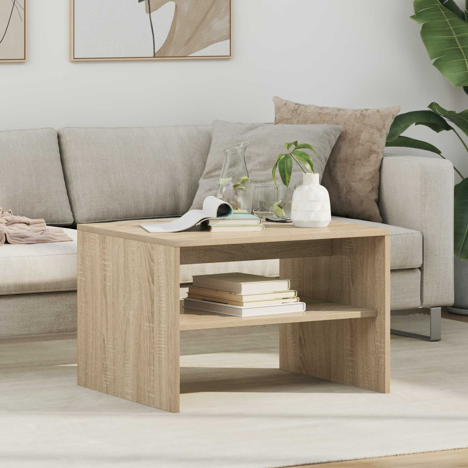 vidaXL Couchtisch Sonoma-Eiche 60 x 50 x 40 cm Holzwerkstoff