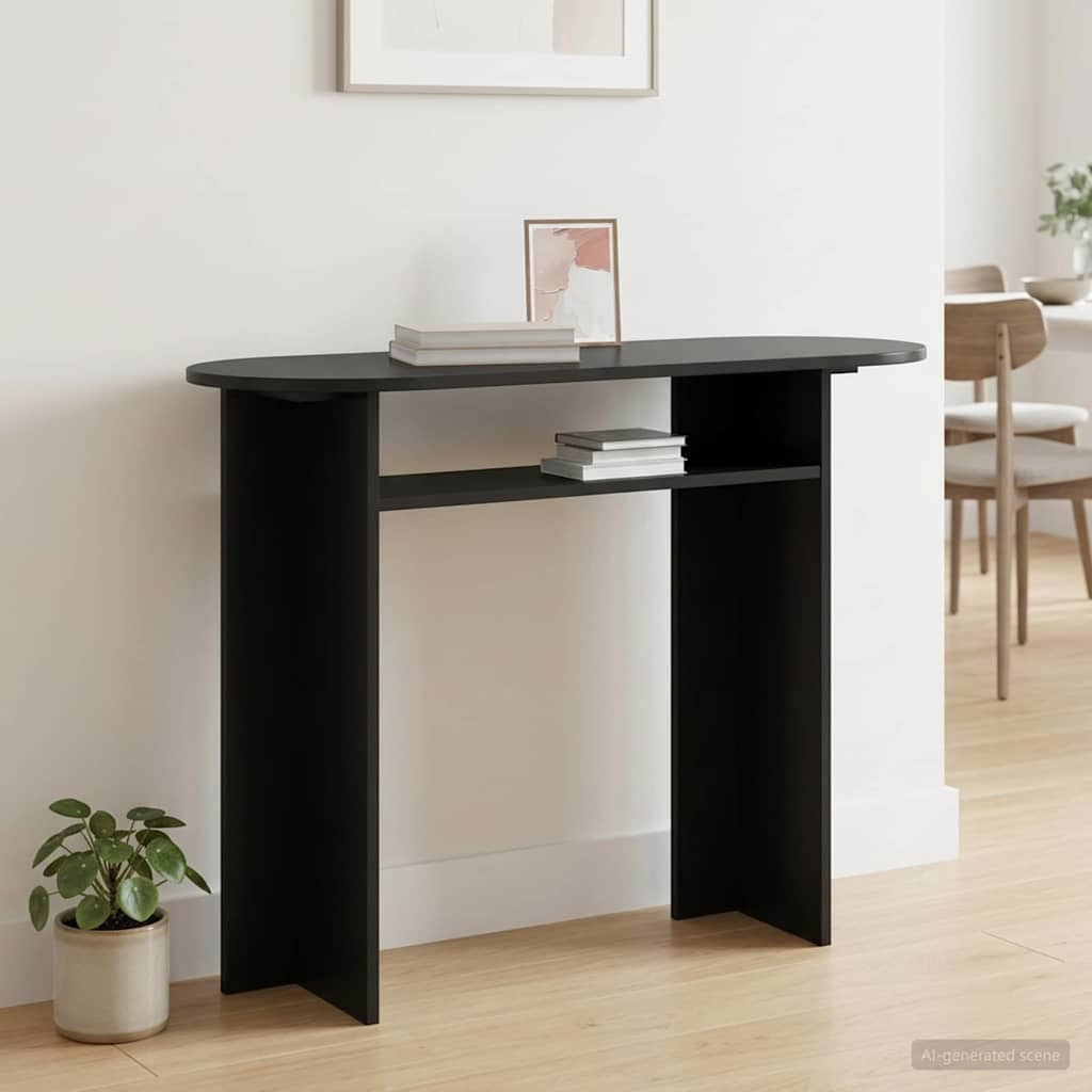 vidaXL Konsolentisch Schwarze Eiche 100 x 39,5 x 75 cm Holzwerkstoff