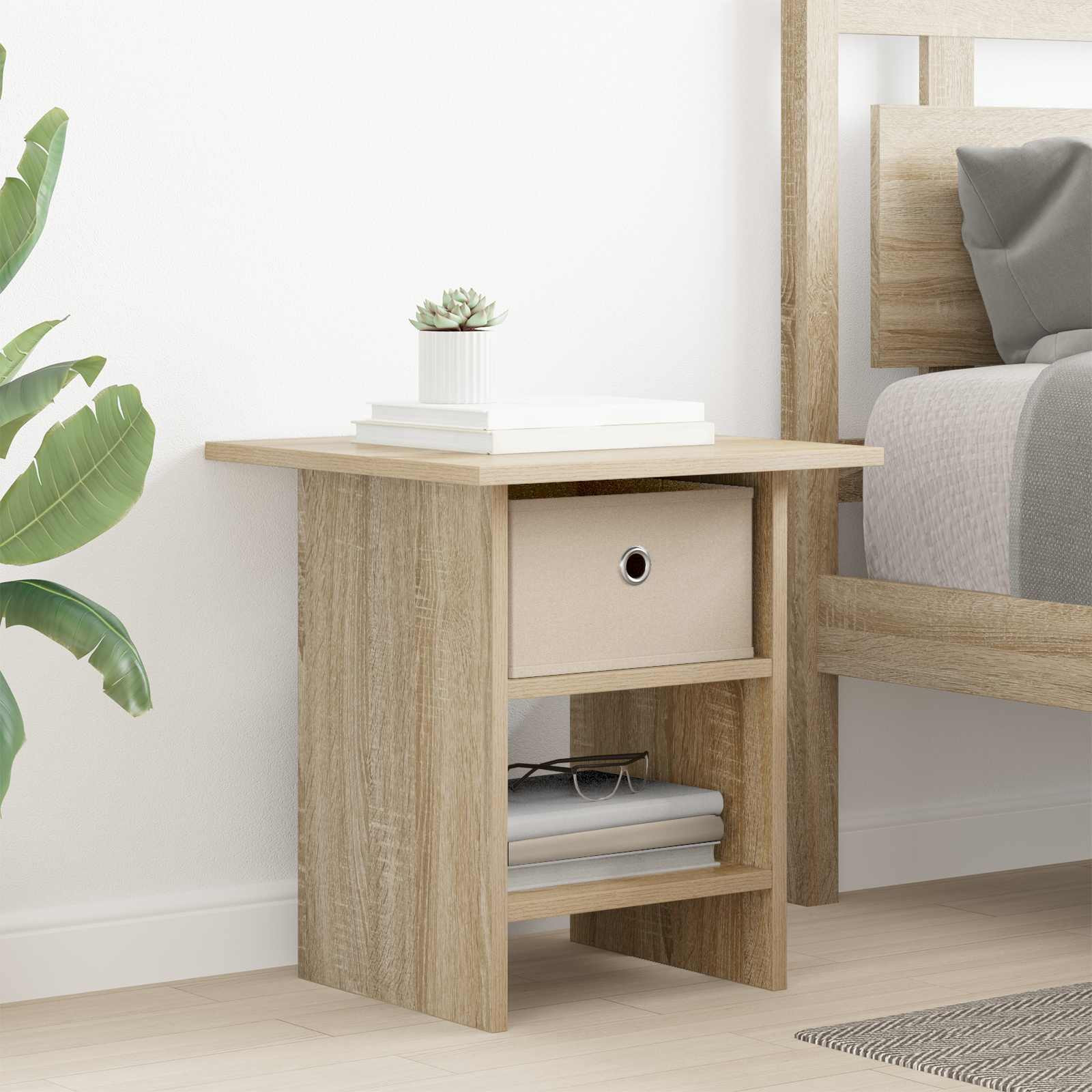 vidaXL Nachttisch Sonoma-Eiche 41 x 40 x 45 cm Holzwerkstoff