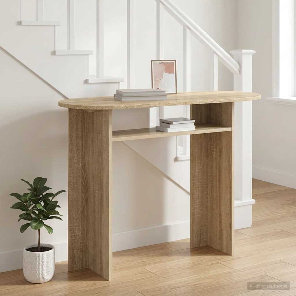 vidaXL Konsolentisch Sonoma-Eiche 100 x 39,5 x 75 cm Holzwerkstoff