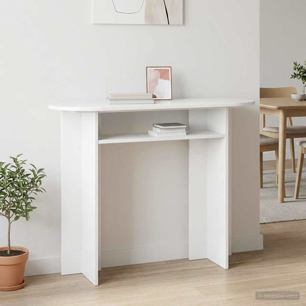 vidaXL Konsolentisch Hochglanz Weiß 100 x 39,5 x 75 cm Holzwerkstoff
