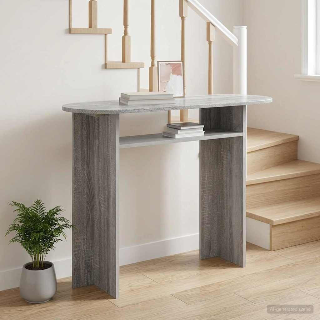 vidaXL Konsolentisch Graues Sonoma 100 x 39,5 x 75 cm Holzwerkstoff
