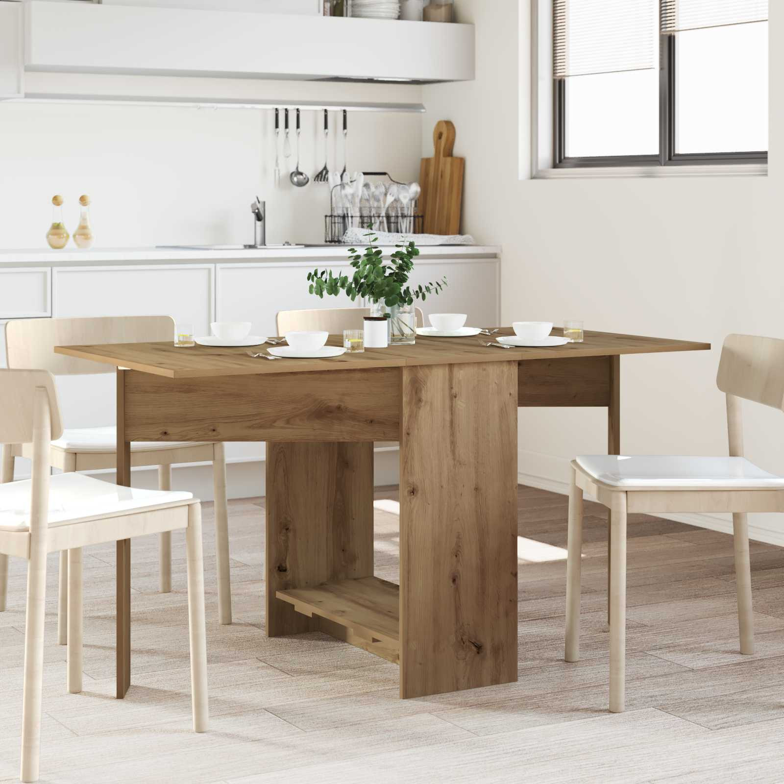 vidaXL Esstisch 138 x 70 x 73,5 cm Holzwerkstoff Artisan-Eiche
