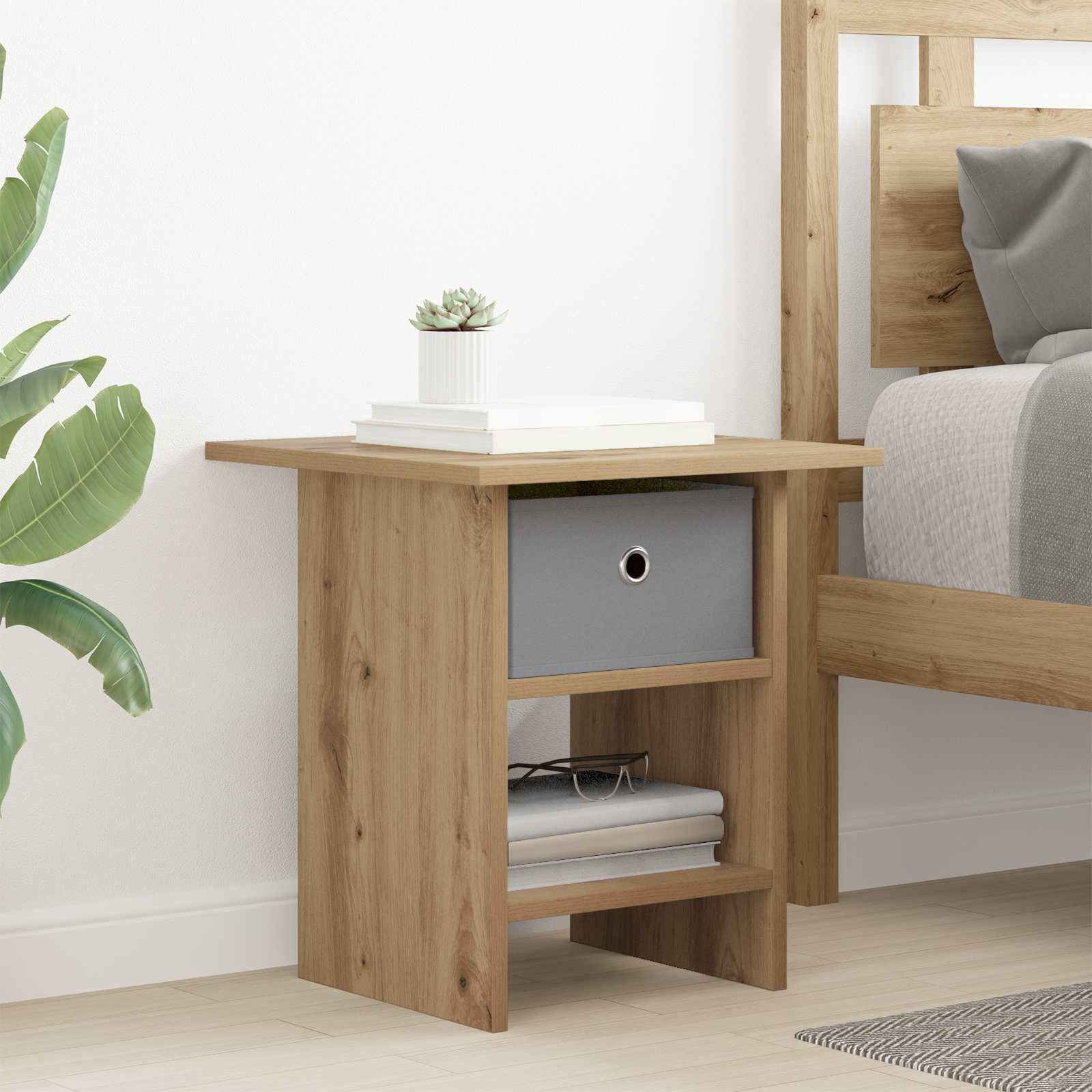 vidaXL Nachttisch Artisan-Eiche 41 x 40 x 45 cm Holzwerkstoff