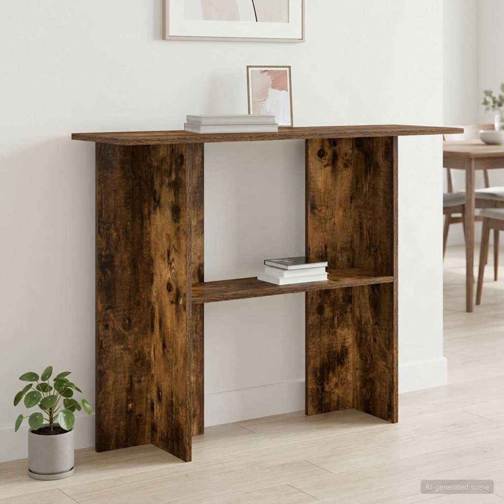 vidaXL Konsolentisch Geräucherte Eiche 100 x 30 x 75 cm Holzwerkstoff