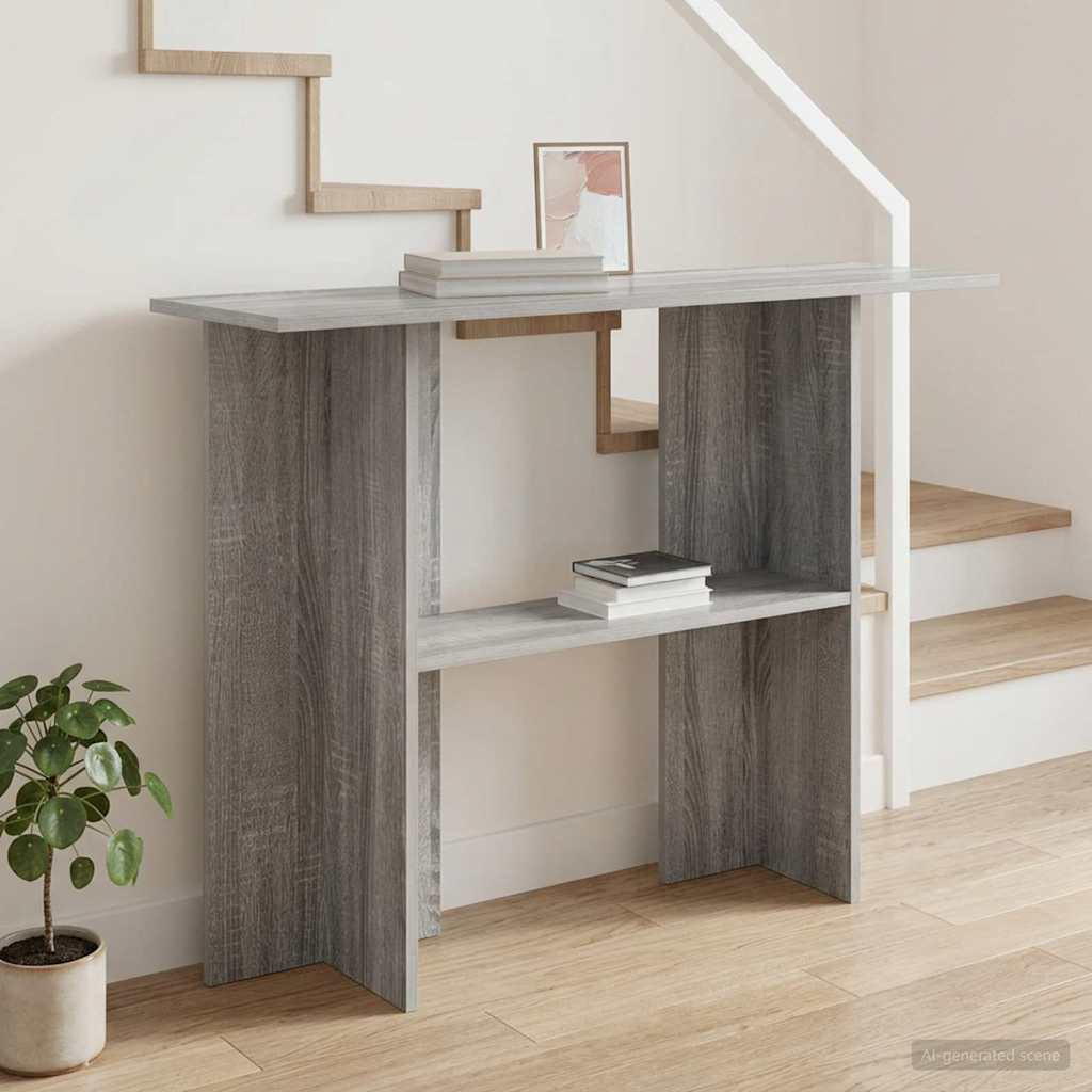 vidaXL Konsolentisch Graues Sonoma 100 x 30 x 75 cm Holzwerkstoff